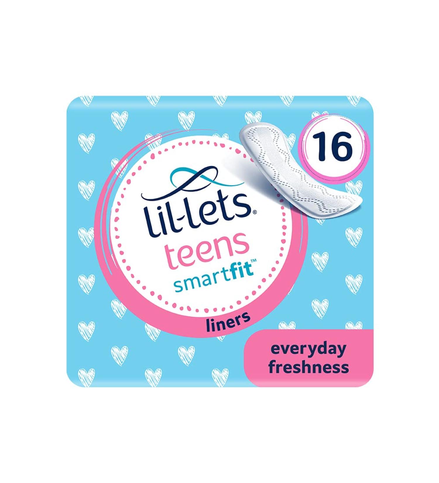 Lil-Lets Teens Liners x 16 - Petite & Slim Pantyliners for Girls & Teenagers | Unscented | Very Light Flow | Breathable & Vegan Friendly - Buy Online on GoSupps.com