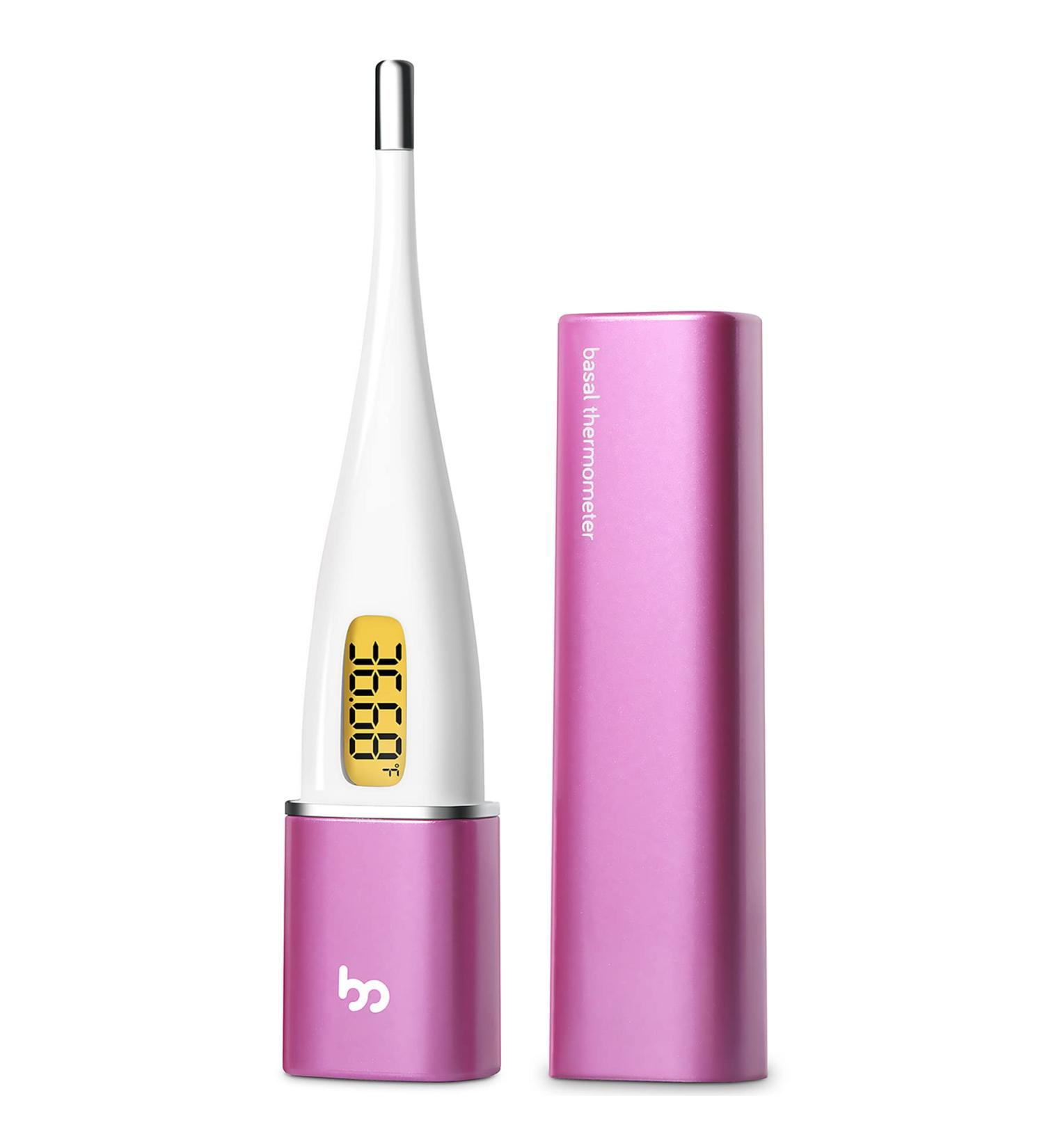 Intelligent Basal Thermometer for Ovulation & Fertility Tracking | Backlit LED Screen & App | femometer Vinca II Purple - Buy Online on GoSupps.com