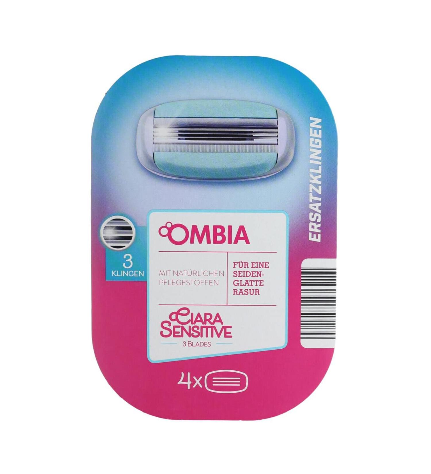 Ombia Women Ciara Sensitive 3-fold Razor Blades Replacement Blades 4 Pack