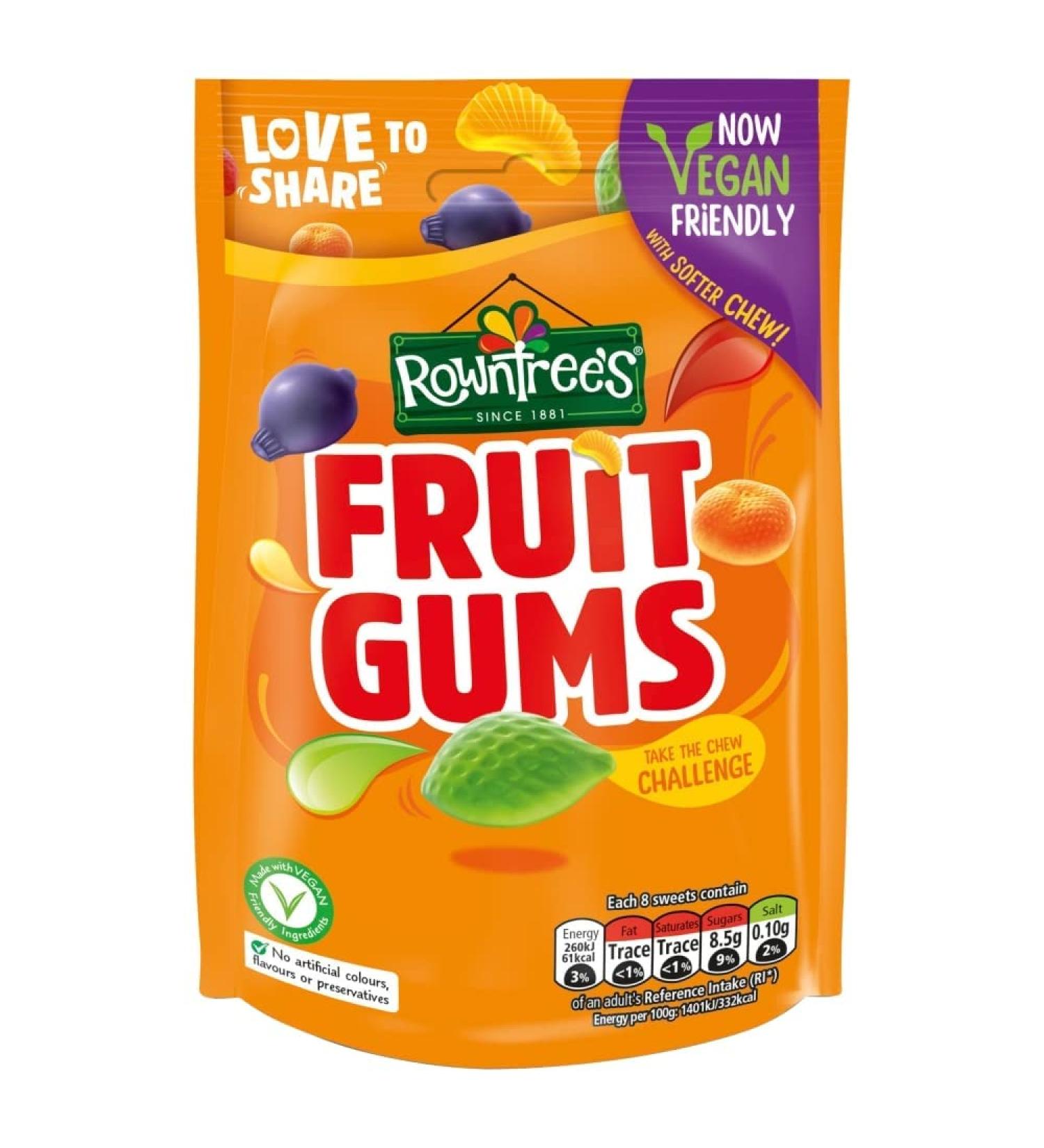 Rowntree's Fruit Gums Pouch Vegan 150g - Buy Online on GoSupps.com