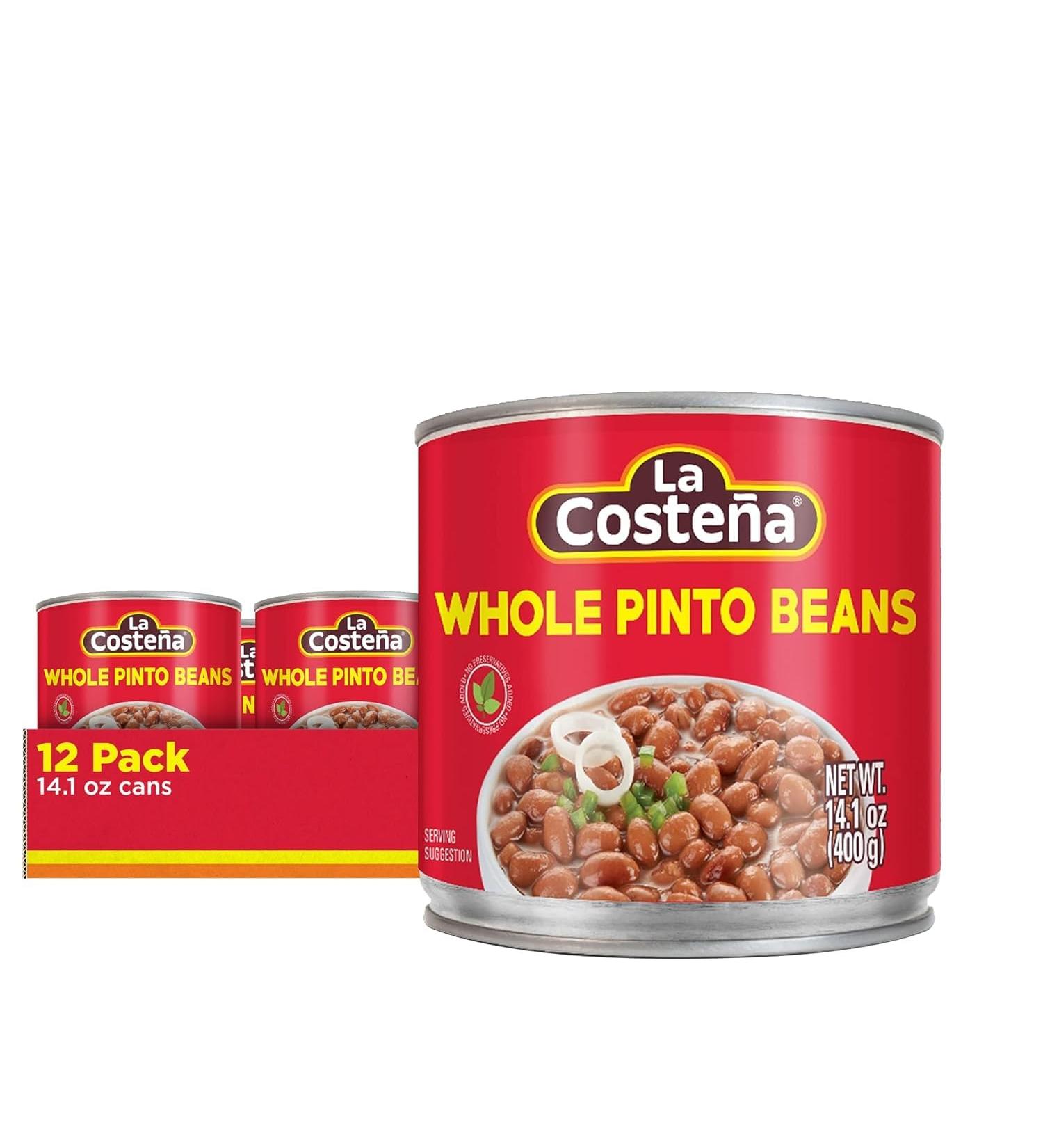 La Costena Bayos Whole Beans 12 x 400g Case/Mexican Cooked Pinto Beans Tinned Bayos Frijoles Canned Beans Wholesale (Pack of 12) - Buy Online on GoSupps.com