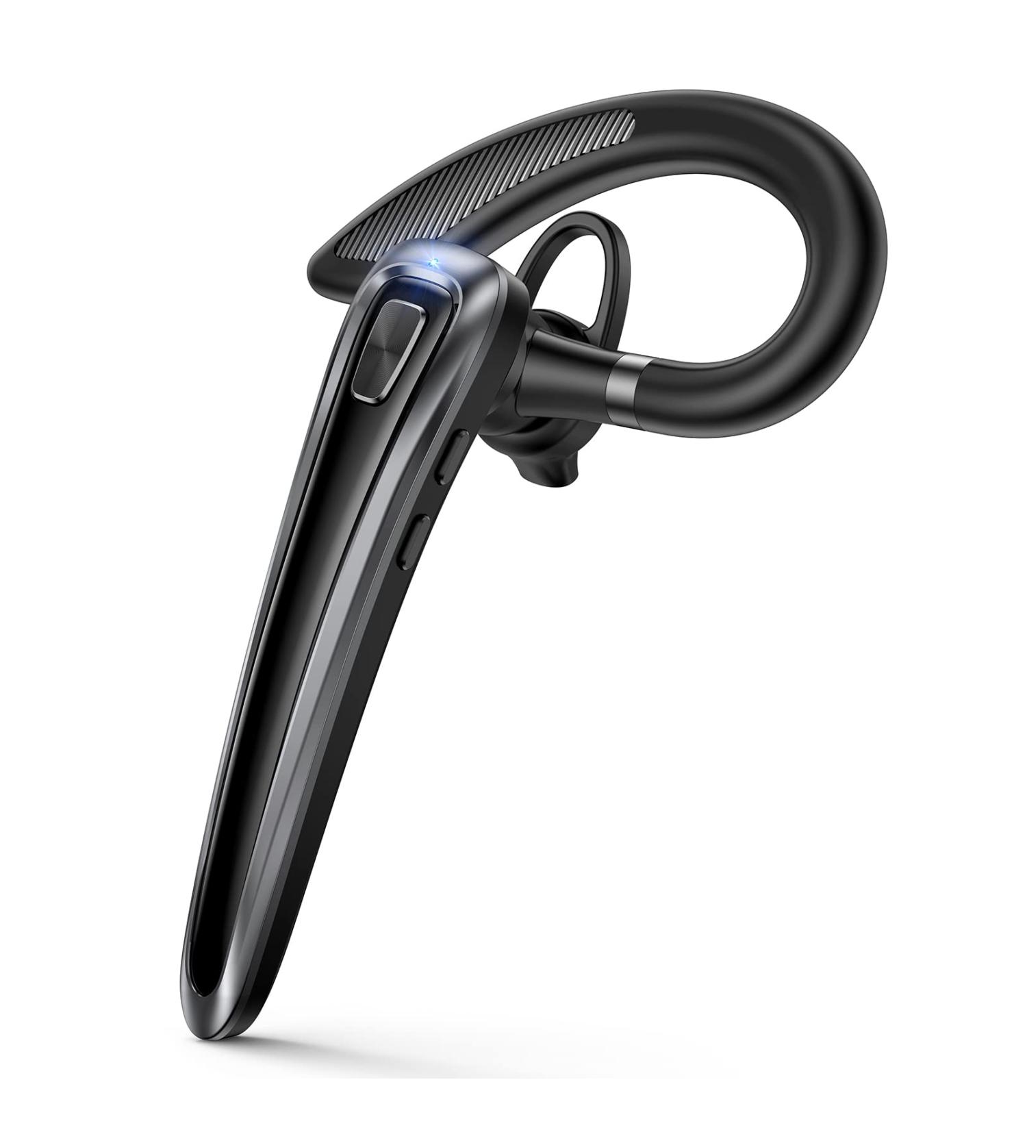 GPEESTRAC Bluetooth Headset V5.0 Earpiece with Noise Cancelling Mic | 15-Hour Playtime | Hands-Free Calls | Wireless Headset for Business, Workout, Driving - Buy Online on GoSupps.com