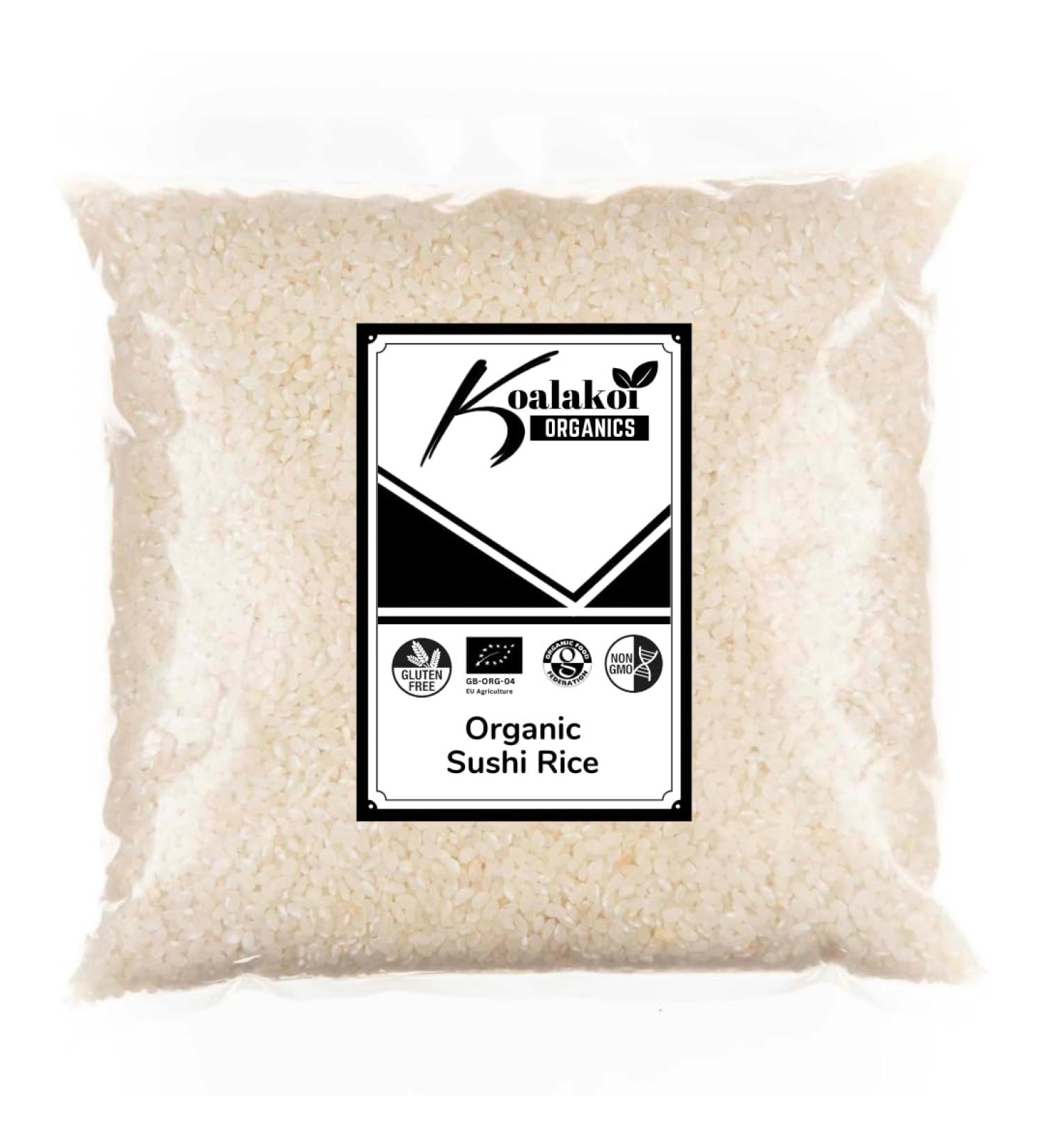 Koalakoi ORGANIC Certified Sushi Rice (1.8kg - 4.5kg fragrant sweet nutritious white rice | Premium quality non-GMO 100% Natural no Additives or Preservatives (1.8kg) - Buy Online on GoSupps.com