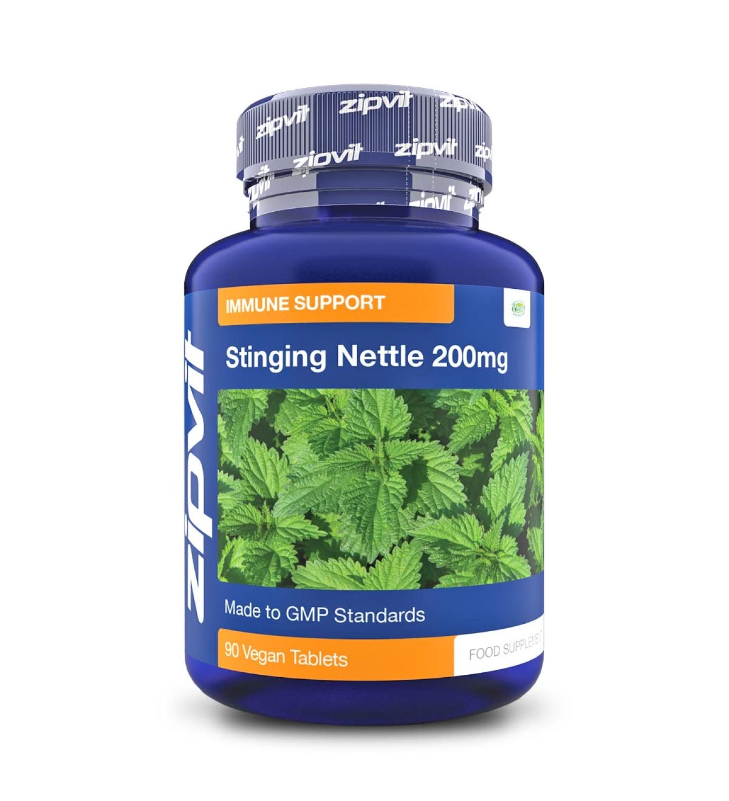 Stinging Nettle 200mg 90 Vegetarian Tablets - Powerful Antioxidant Supplement - Buy Online on GoSupps.com