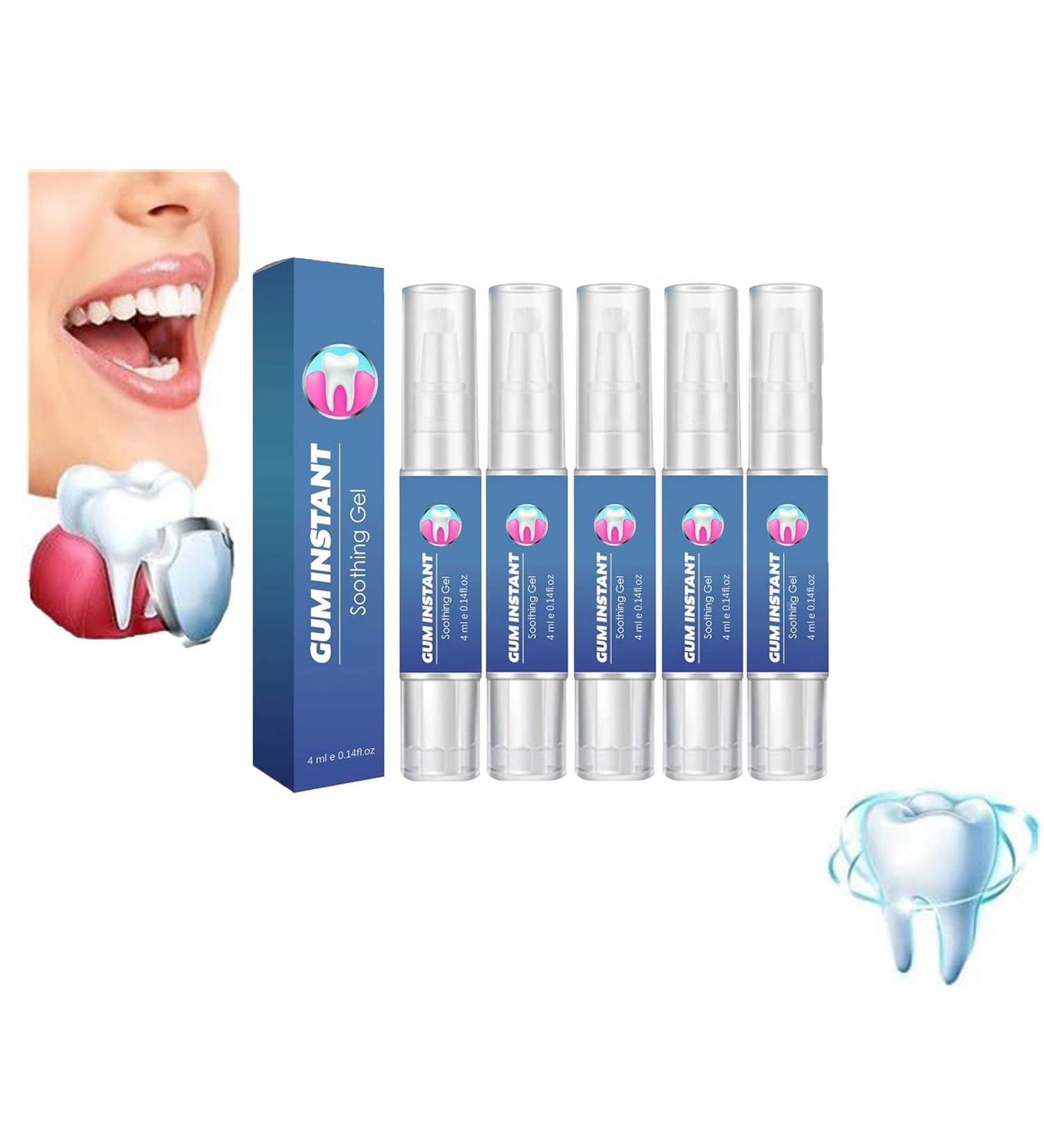Buy Gum Instant Treatment Gel & Teeth Whitening Essence - 5 PCS - Soothing & Repairing Gum Therapy - Buy Online on GoSupps.com