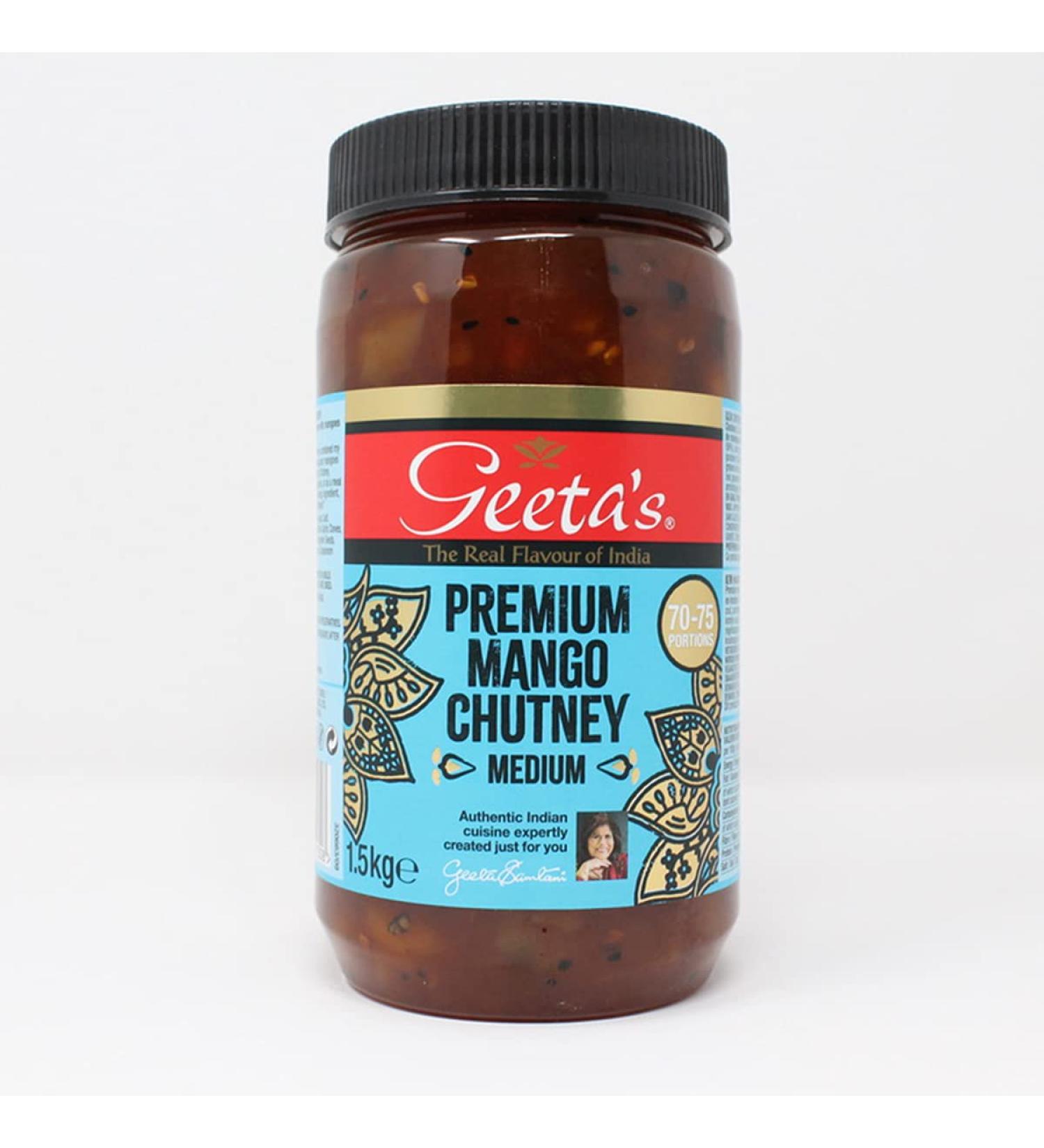 Gharana Swaad ka Khazaana Geeta's Mango Chutney - 1.5kg | Authentic Indian Recipe | Sweet and tangy fusion | Preservative-free | Reimagined tradition | Versatile culinary companion - Buy Online on GoSupps.com