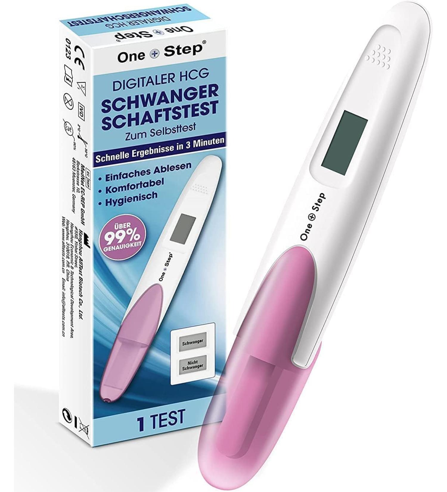 Early Digital Pregnancy Test - 1 Piece One-Step Test with Display - Detects Pregnancy at 25 miu/ml - Buy Online on GoSupps.com