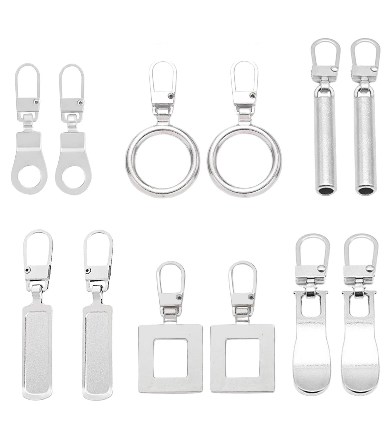 Mezrkuwr 12 Removable Zipper Heads - Durable Metal Zipper Pulls for Luggage Repair | International Shipping Available - Buy Online on GoSupps.com