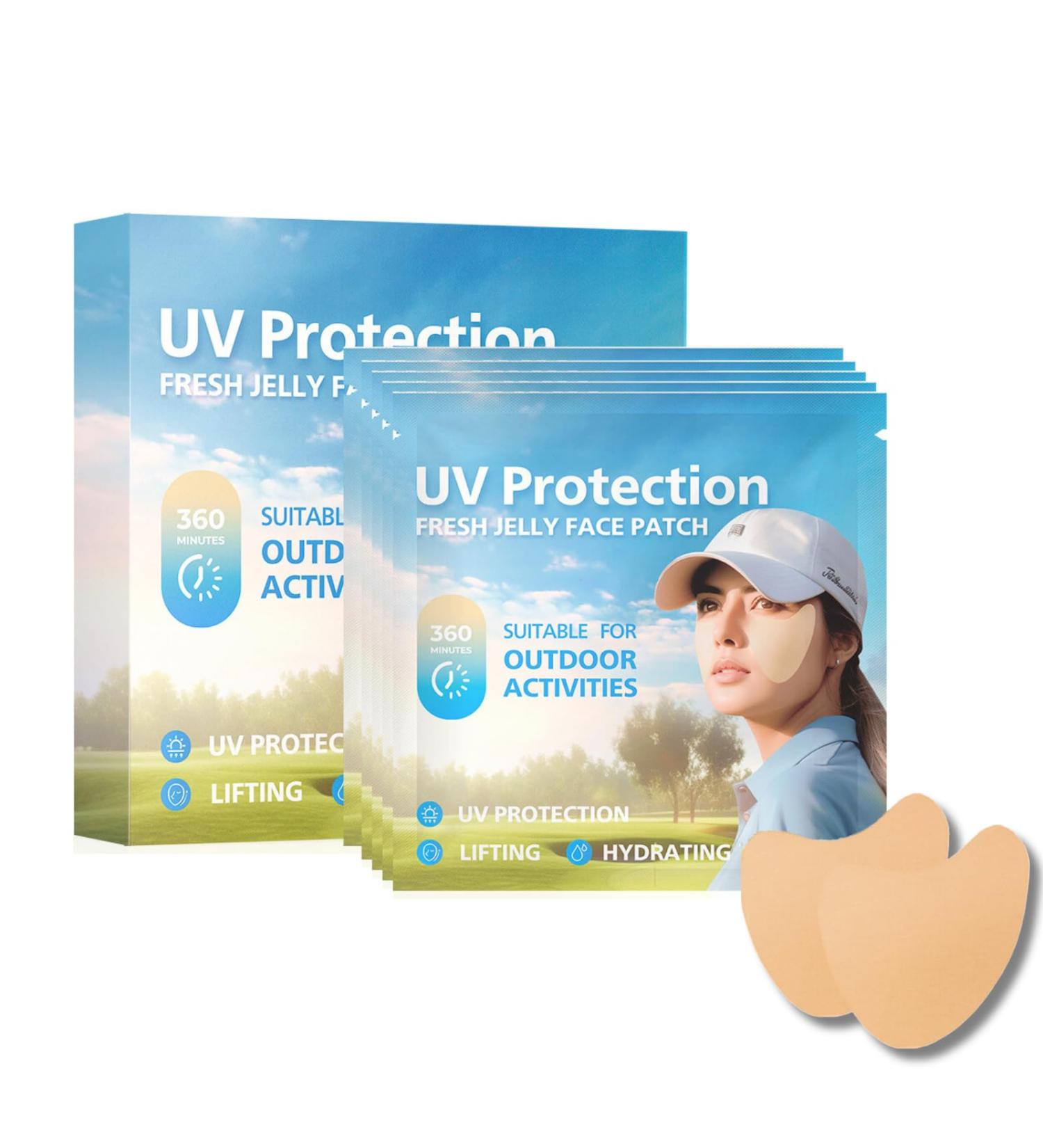 5-Pairs Golf Patches Outdoor UV Protection Face Patch Sunscreen Stickers Golf Gel Face Patches Hydrating Skin Care Patch Suitable for Outdoor Sports Cycling Mountain Climbing - Buy Online on GoSupps.com