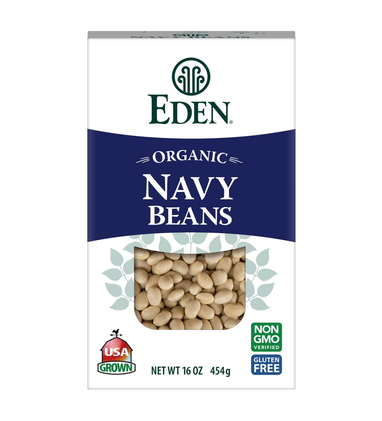Eden Foods Organic Navy Beans 16 oz | Premium Quality & Nutrient-Rich Legumes - Buy Online on GoSupps.com