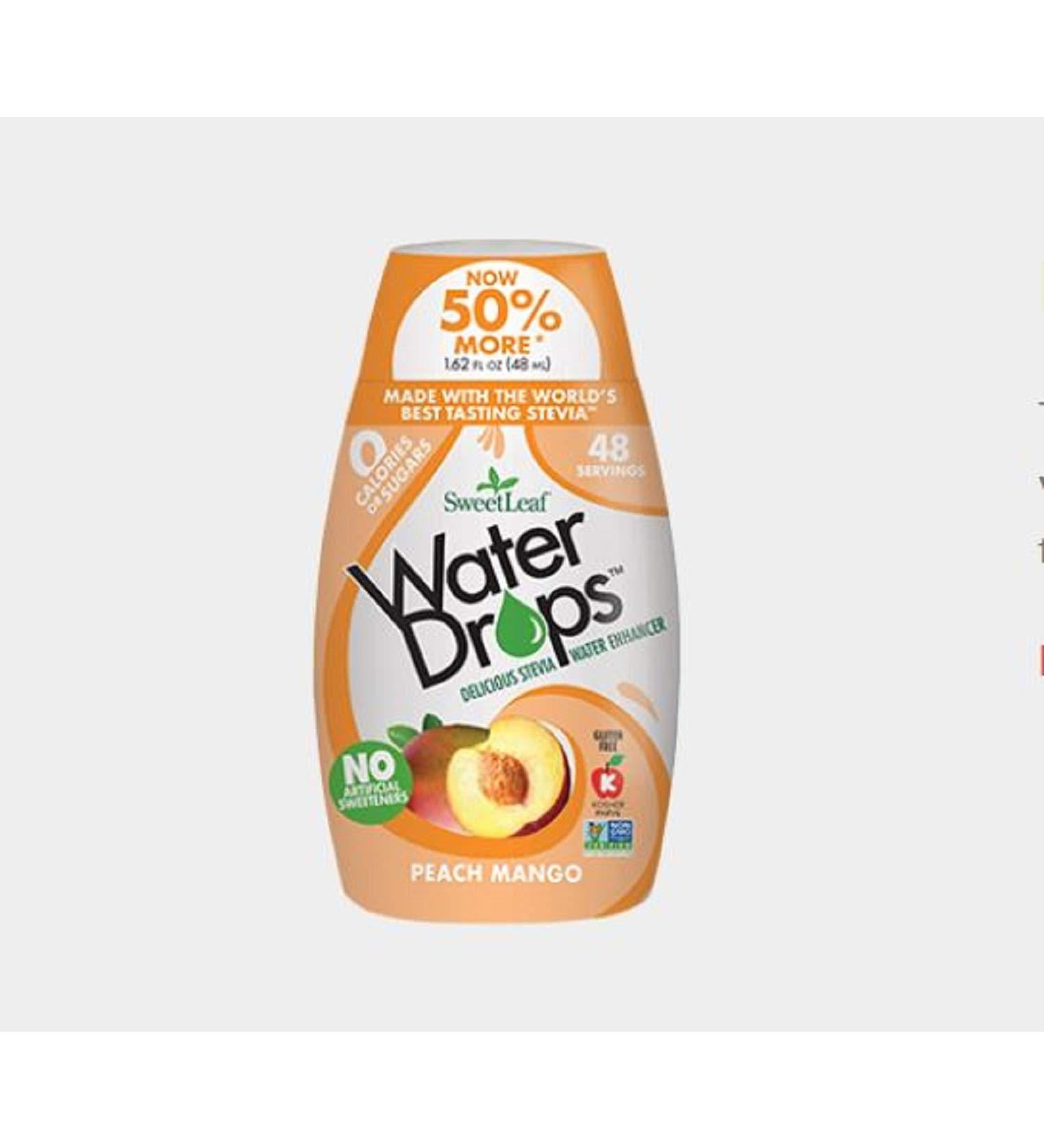Sweetleaf Stevia Natural Water Drops Peach Mango 1.62oz (Pack of 6) - Sugar-Free Sweetener - Buy Online on GoSupps.com