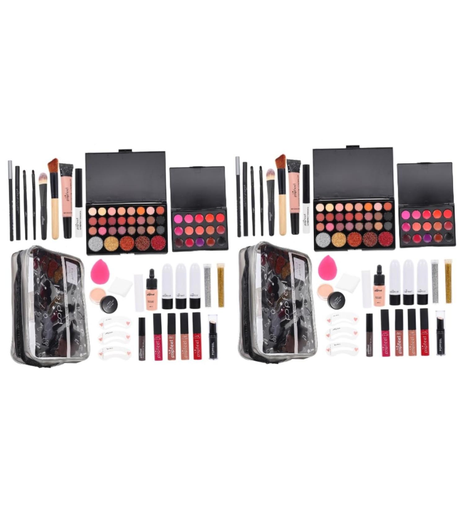 POPETPOP Women's Makeup Set - 2 Set Multi Makeup Kit & Professional Brush Kit for Flawless Looks | International Shipping - Buy Online on GoSupps.com