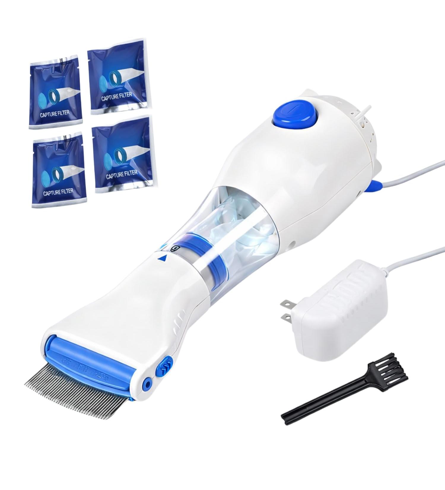 Aspirateur poux professionnel peigne lectrique anti-poux plus efficace que les autres peignes et shampooings contre les poux limine les poux et les ufs pr vention des lentes (aspirateur de Aspirador de piojos - Buy Online on GoSupps.com