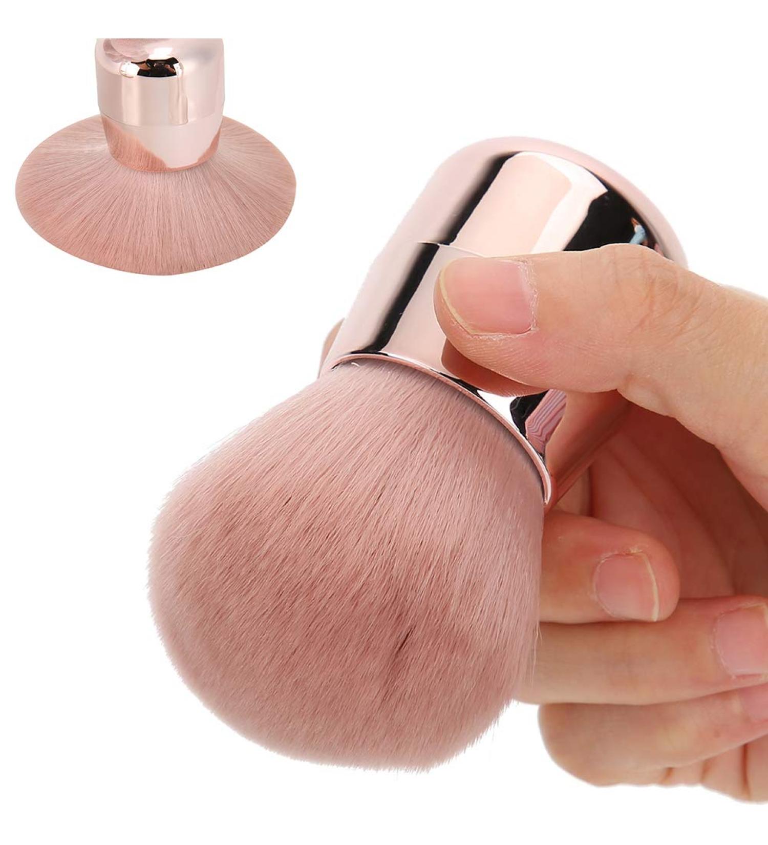 Soft Fiber Hair Blush Brush Seamless Base Brush Strong Powder-Holding Power Aluminum Handle for Wet Powder Perfect for Makeup Application - Buy Online on GoSupps.com