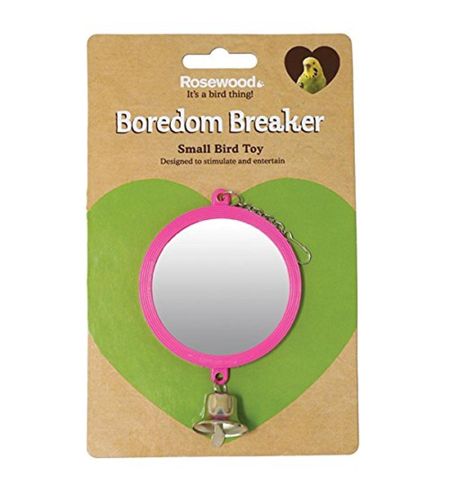 (Boredom Breaker) Bird Toy Double Sided Mirror Large Various colours