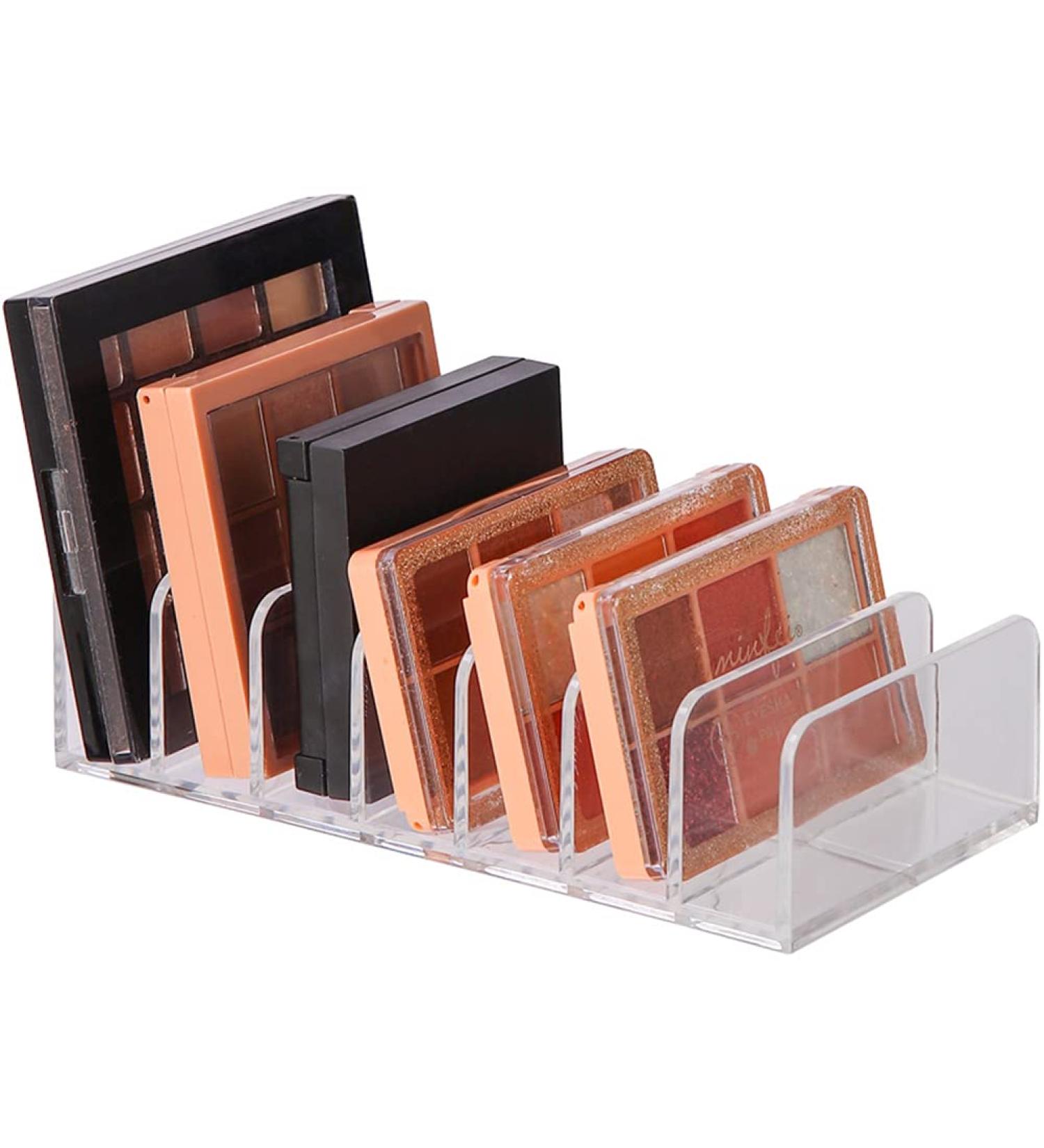 Bozaap Eyeshadow Palette Organizer - 7-Part Acrylic Makeup Storage Case for Cosmetics & Palettes - Buy Online on GoSupps.com