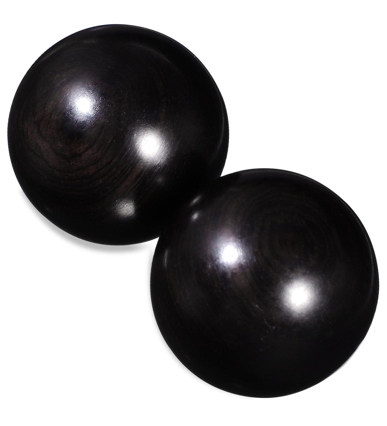 Hapinary Wooden Hand Massage Balls - 2 Piece Set | Premium Wood Massage Tools for Hand Exercise & Relaxation | Chinese Therapy Balls - Buy Online on GoSupps.com