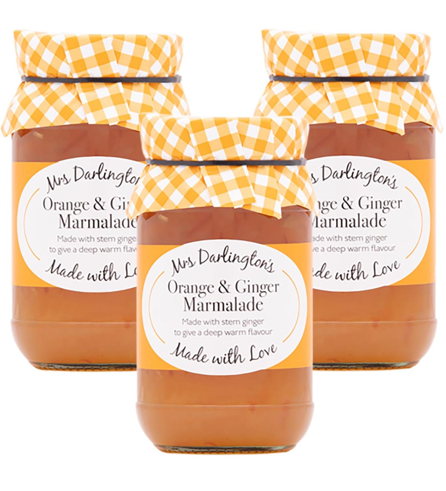 Mrs Darlington's Orange and Ginger Marmalade - 340g - Pack of 3
