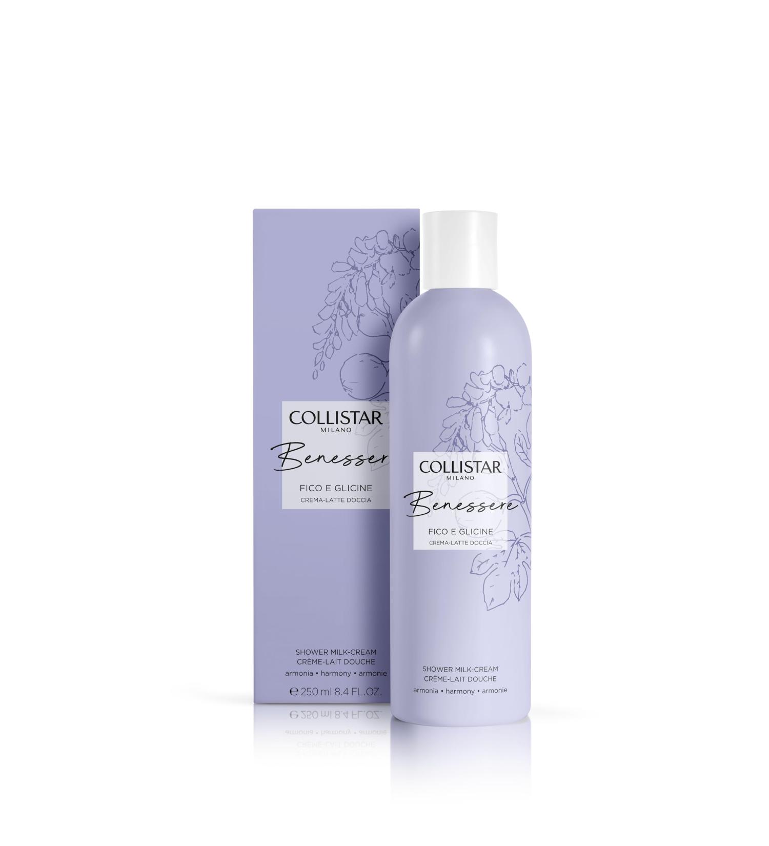 Collistar Fig and Wisteria Wellness Shower Cream Moisturizing and Nourishing Body Cleanser 250 ml