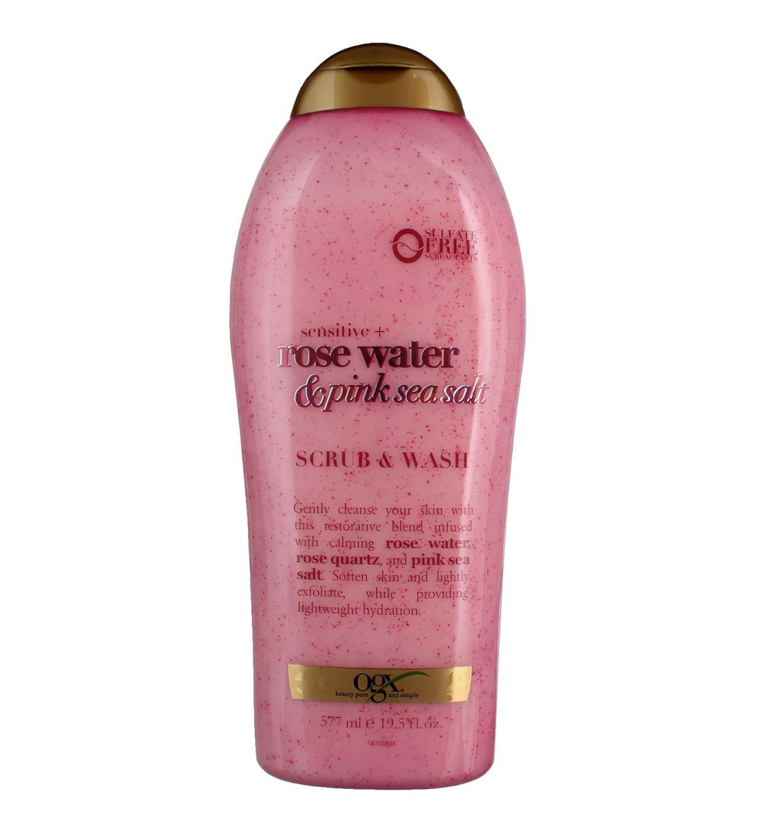 OGX Body Scrub & Wash Rose Water & Pink Sea Salt - 19.5 oz (Pack of 6) | Shop Internationally - Buy Online on GoSupps.com