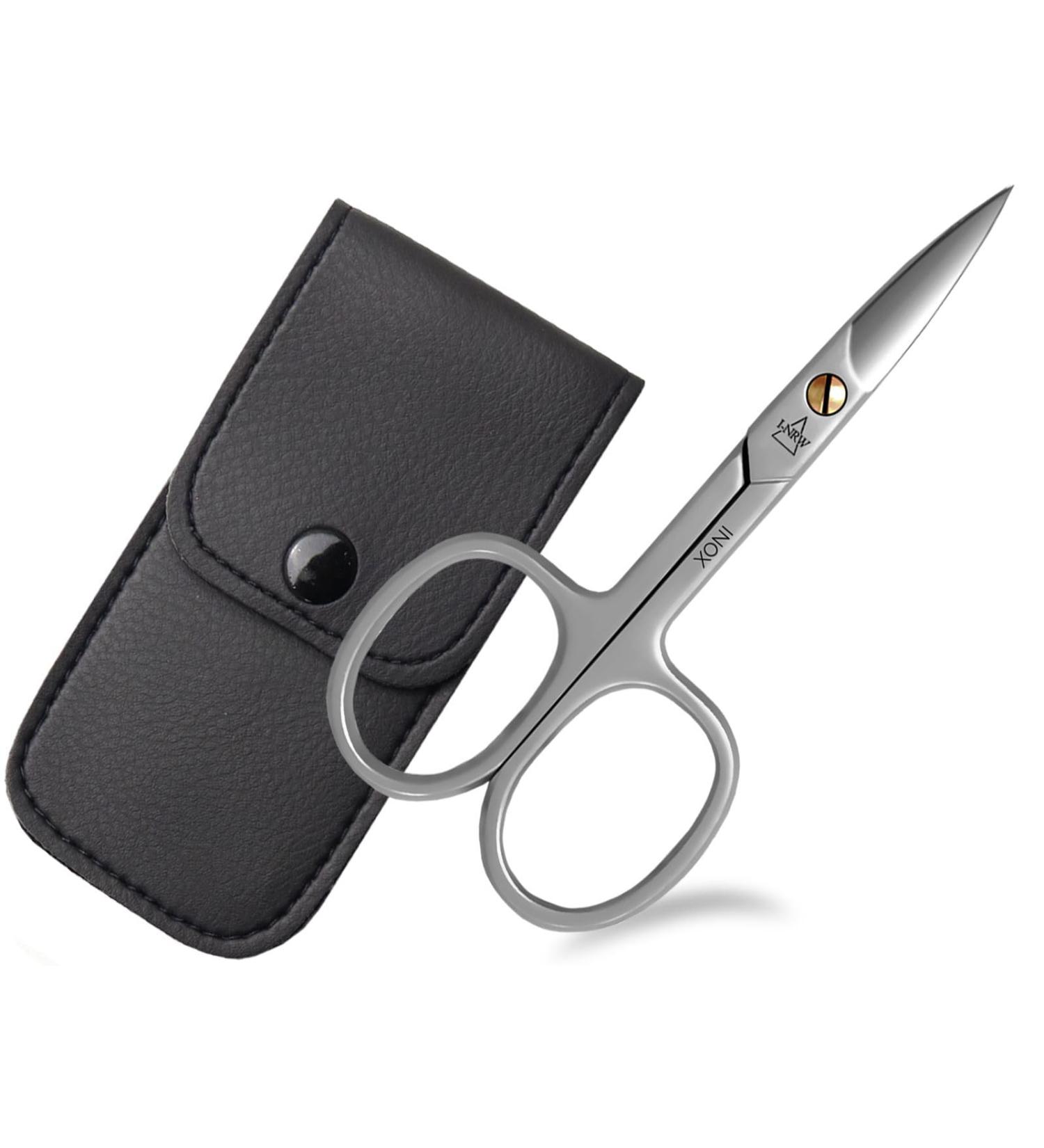 Premium Stainless Steel Nail Scissors for Fingernails & Toenails - Curved Extra Sharp with Protective Case (9 cm) - Buy Online on GoSupps.com