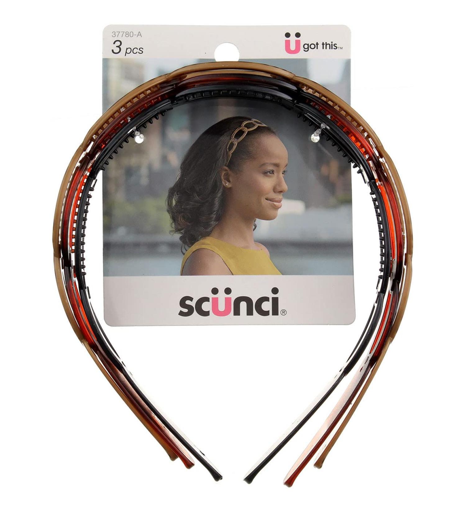 Scunci Oval Headbands - Assorted Colors (3 Pack) | Stylish & Comfortable Hair Accessories - Buy Online on GoSupps.com