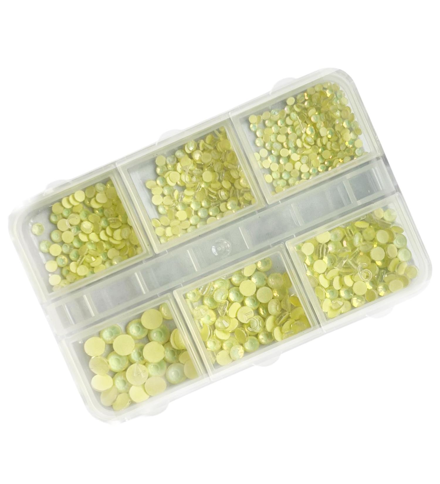 1Box Mixed Nails Art Decorations 3D Beads Nail Easy Installation And Removal Add Charm To Your Nail Nail Supplies Yellow - Buy Online on GoSupps.com
