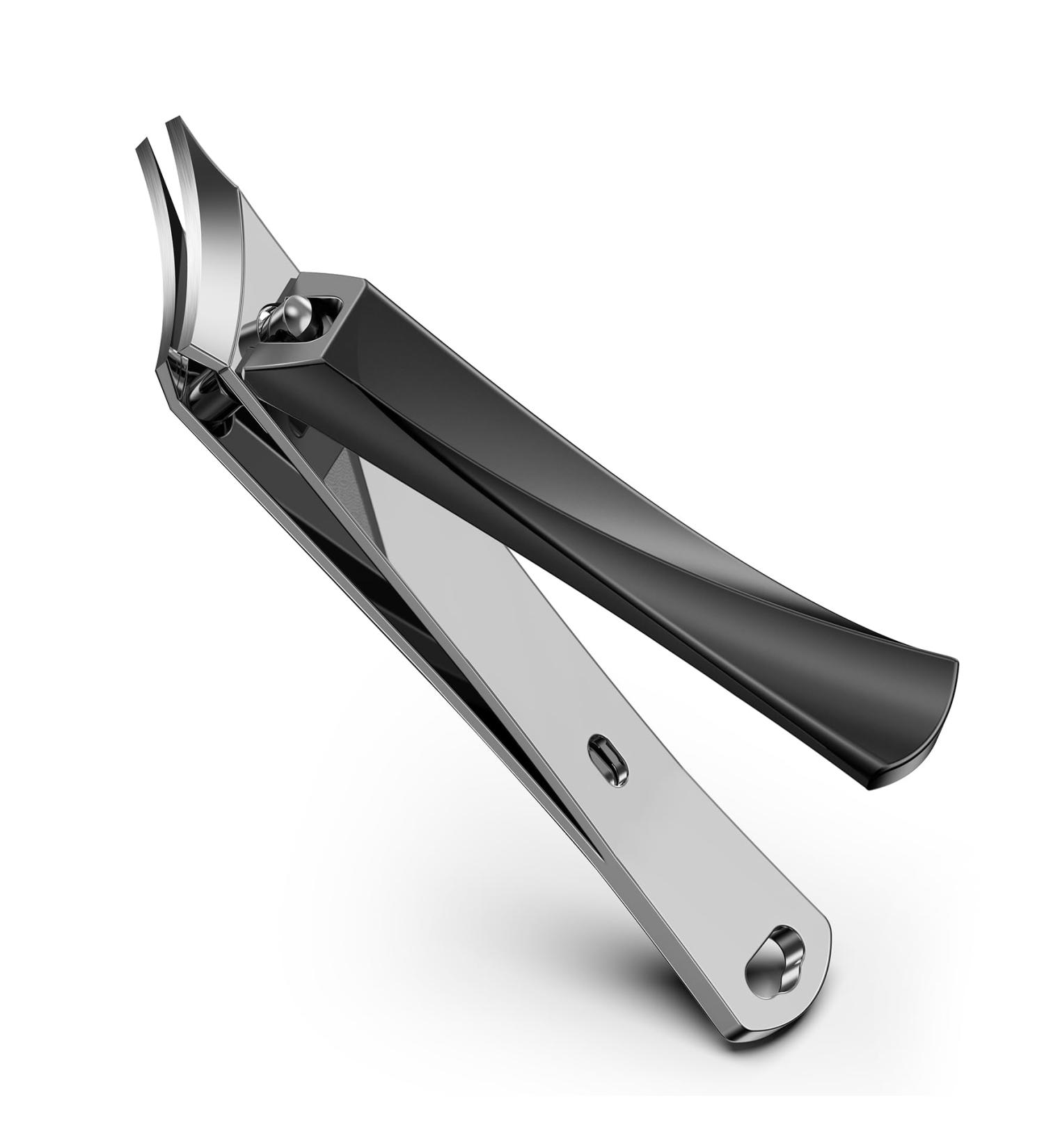 Fnyes Nail Clipper Set - Stainless Steel Slant Curved Blade Nail Clipper with Glass File & Catcher for Perfect Nails - Ingrown Toenail Clipper with Sleek Case - International Shipping Available - Buy Online on GoSupps.com