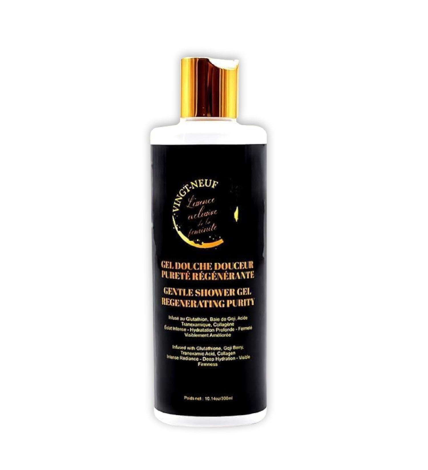 VINGT-NEUF Brightening Shower Gel |Natural Hydrating Body Wash with Glutathione Goji Berry & Niacinamide |Moisturizing Body Wash for Sensitive Skin |Anti-Aging & Radiance Boosting Shower Gel (300ml) - Buy Online on GoSupps.com