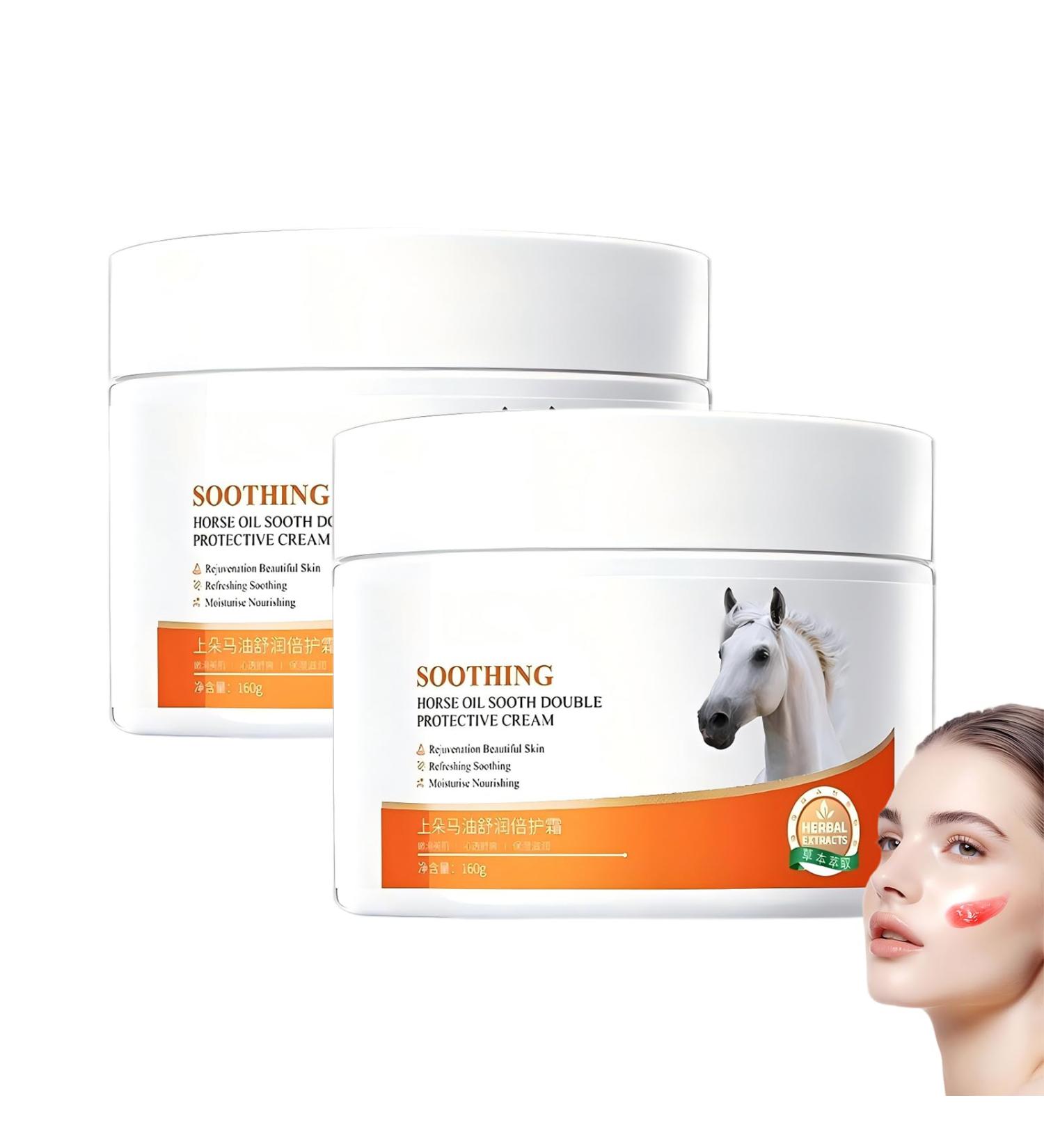 Lot de 2 cr mes hydratantes l'huile de cheval - 160 g - Fra che et hydratante - Non grasse - Nourrit intens ment la peau - Buy Online on GoSupps.com
