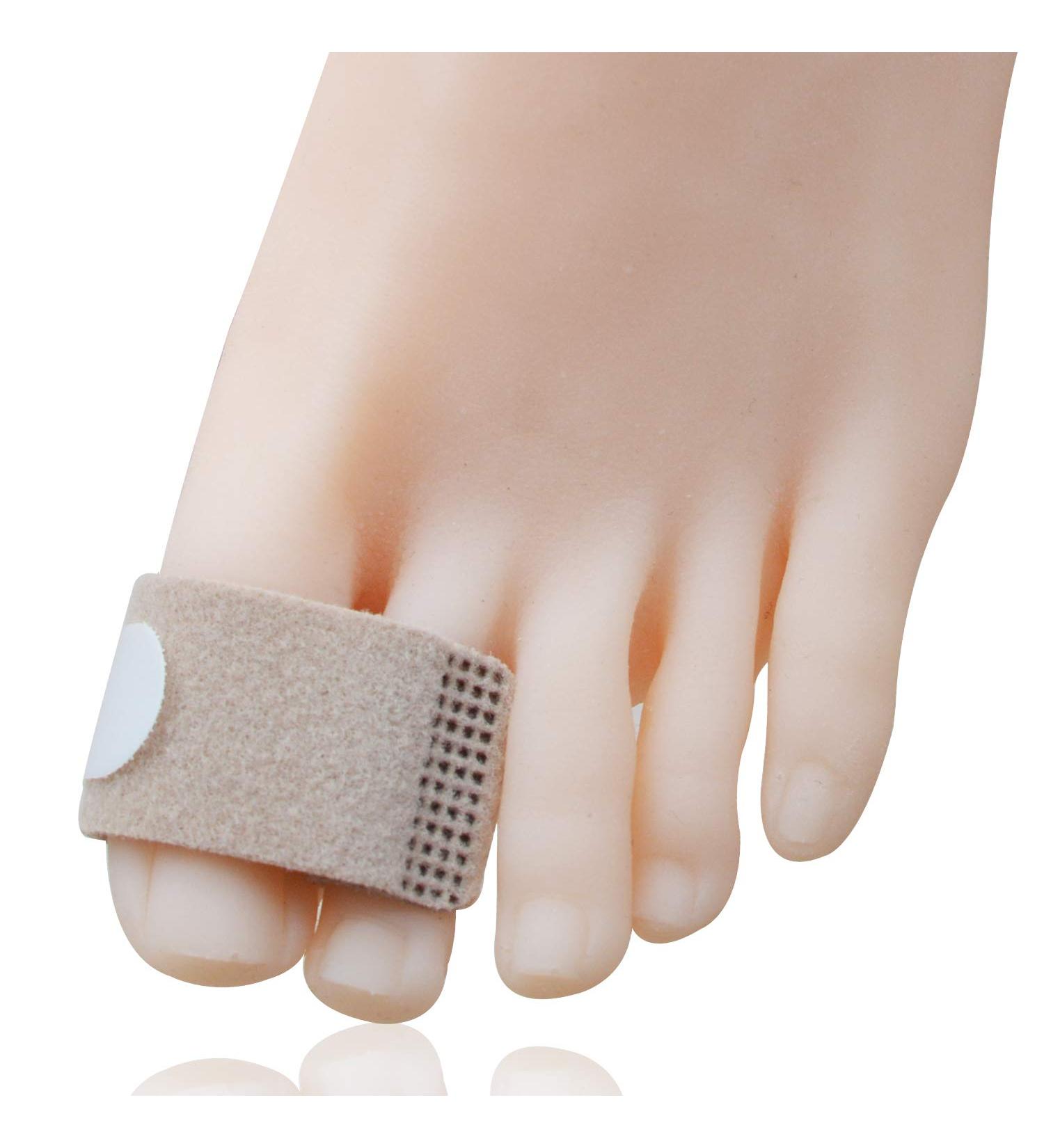 10-Piece Broken Toe Wraps & Splint Straightener Brace for Hammer Toe - Fabric Cushioned Bandages for Overlapping Toes, Bent Toe Corrector & Separators (Size L) - Buy Online on GoSupps.com