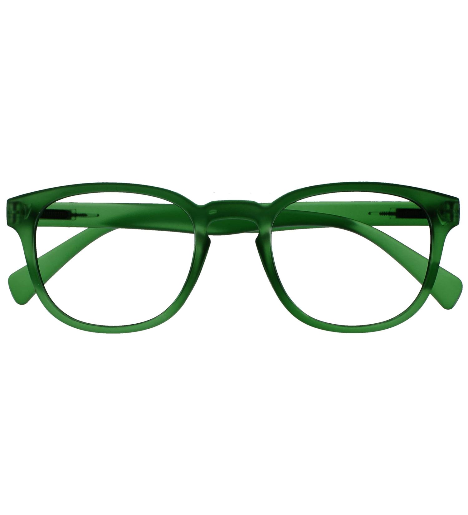 Opulize Pop Round Reading Glasses Moss Green Frame +3.00 Magnification - Buy Online on GoSupps.com
