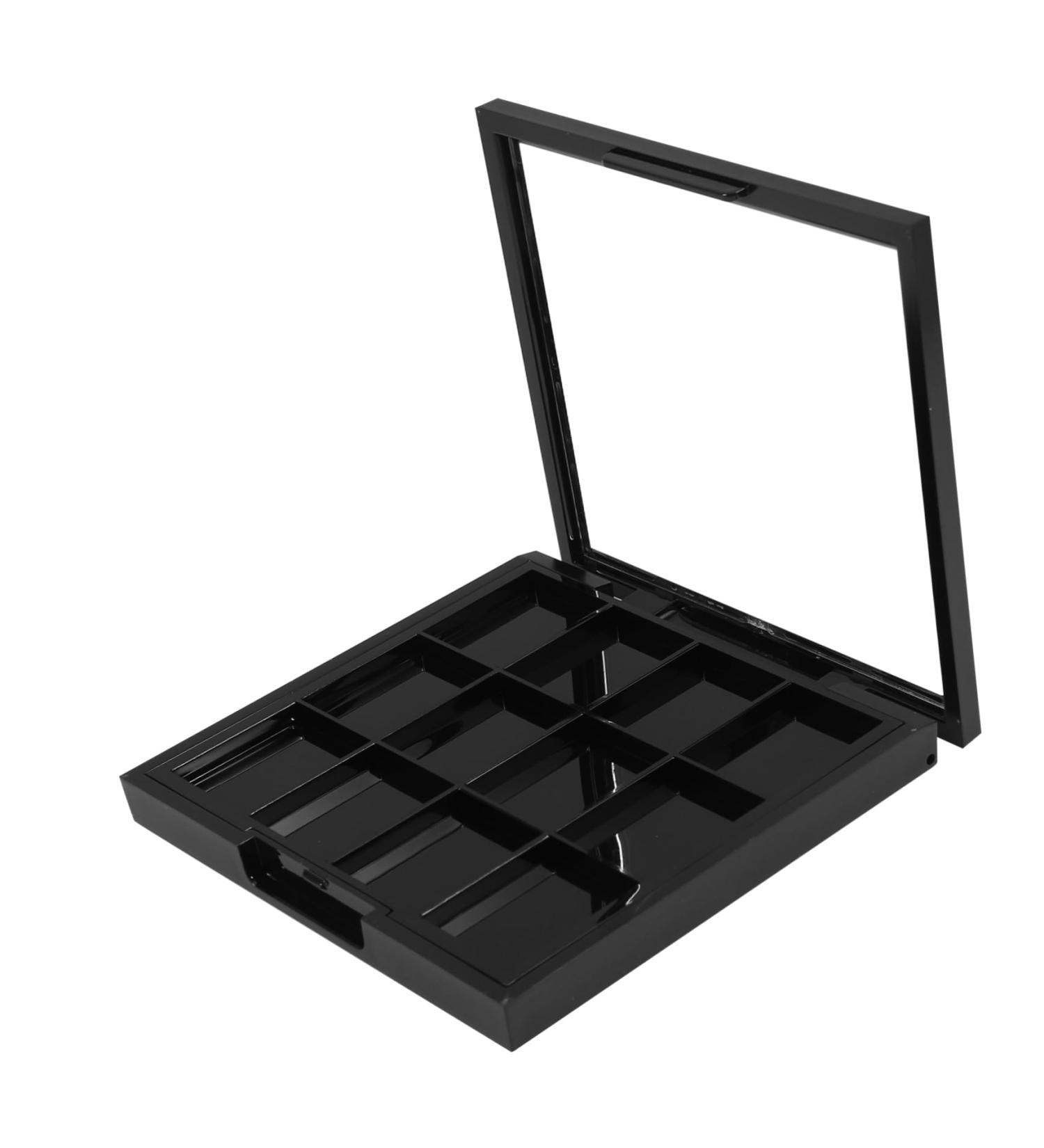 OHPHCALL 1pc 12 Empty Eye Shadow Pallet Empty Eye Shadow Case Makeup Palettes Loose Powder Organizer Black - Buy Online on GoSupps.com