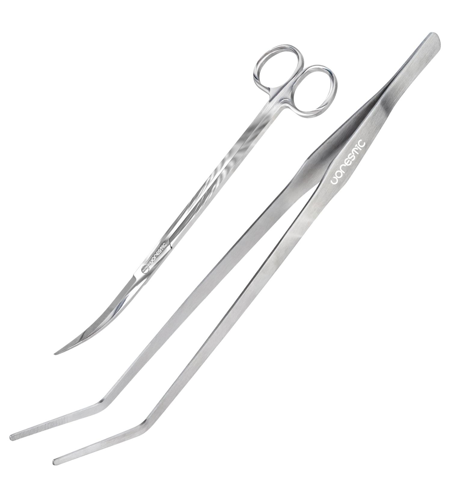 VORESTIC 2 pcs Aquascaping Tools Aquarium Tweezers Long 38cm Aquarium Scissors 25cm - Buy Online on GoSupps.com