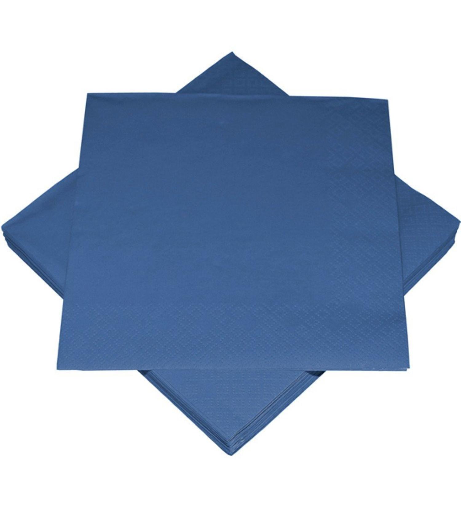 HEKU 20 napkins 33x33cm Tissue 241-XX Design: uni color Color: 241-18 dark blue
