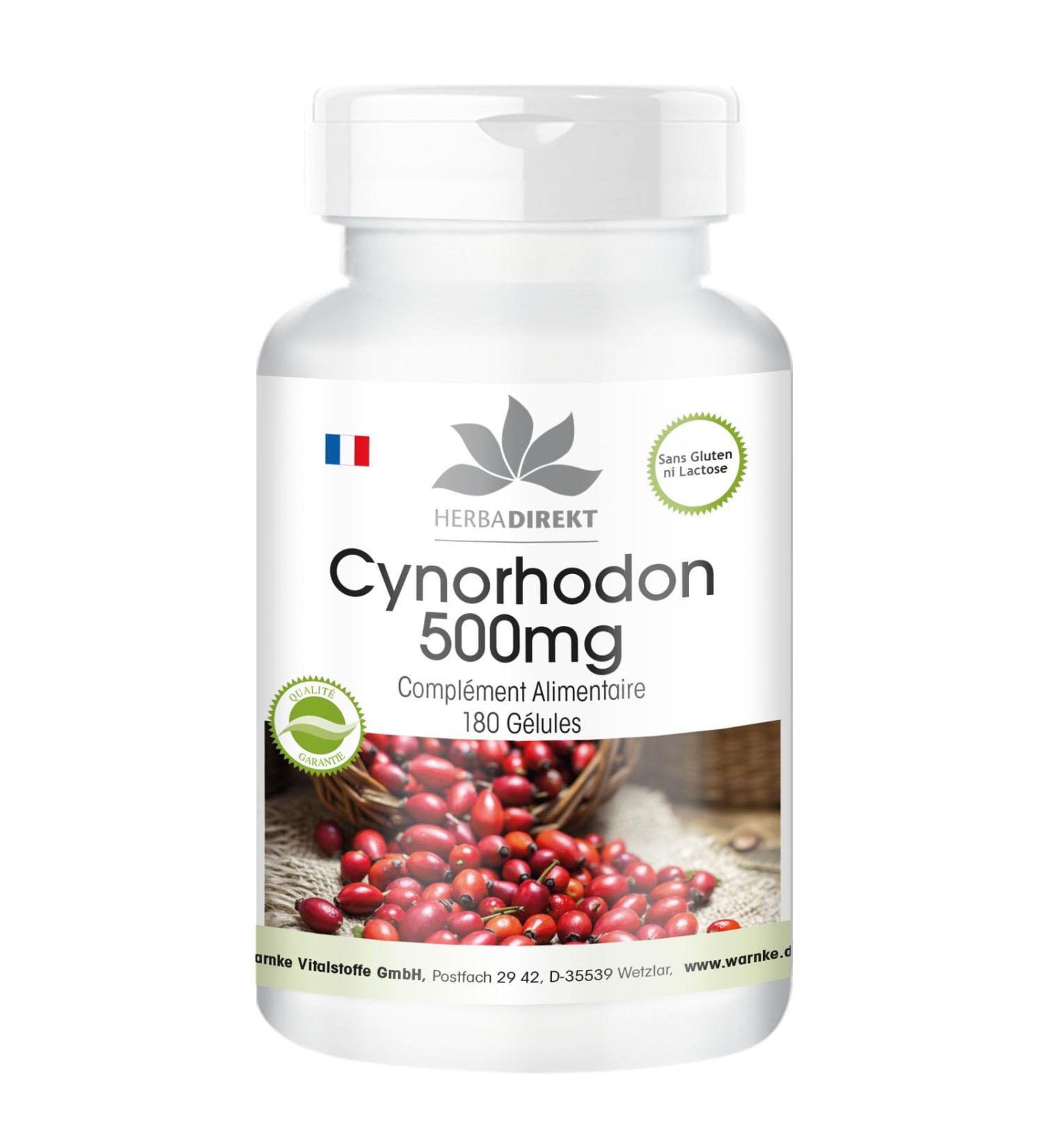G lules de cynorrhodon - 500mg - hautement dos - v g talien - 180 g lules - avec ac rola | Warnke Vitalstoffe - Qualit des pharmacies allemandes - Buy Online on GoSupps.com