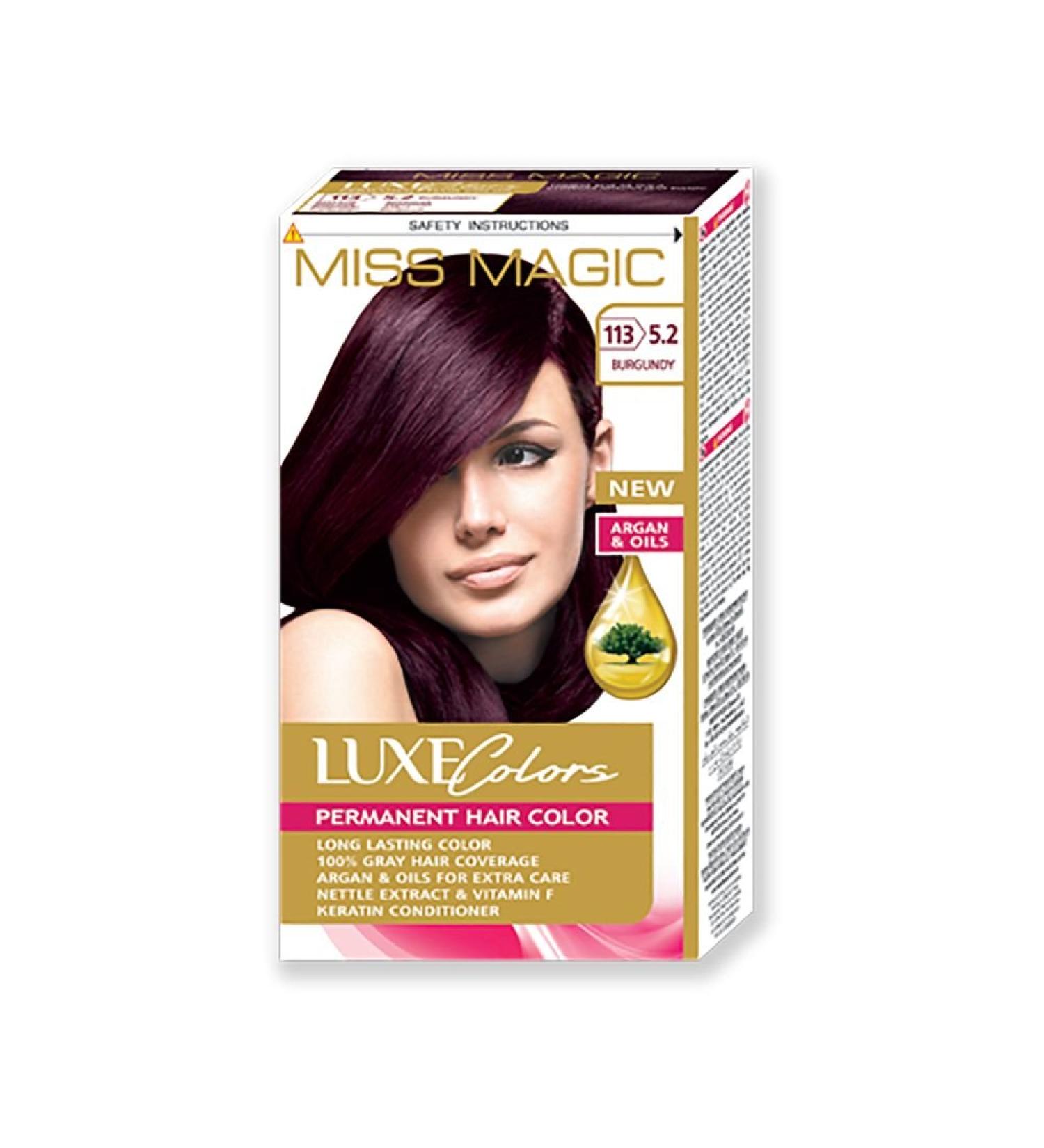 HAIR DYE MISS MAGIC BURGOGNA HAIR COLOUR WITH ARGAN