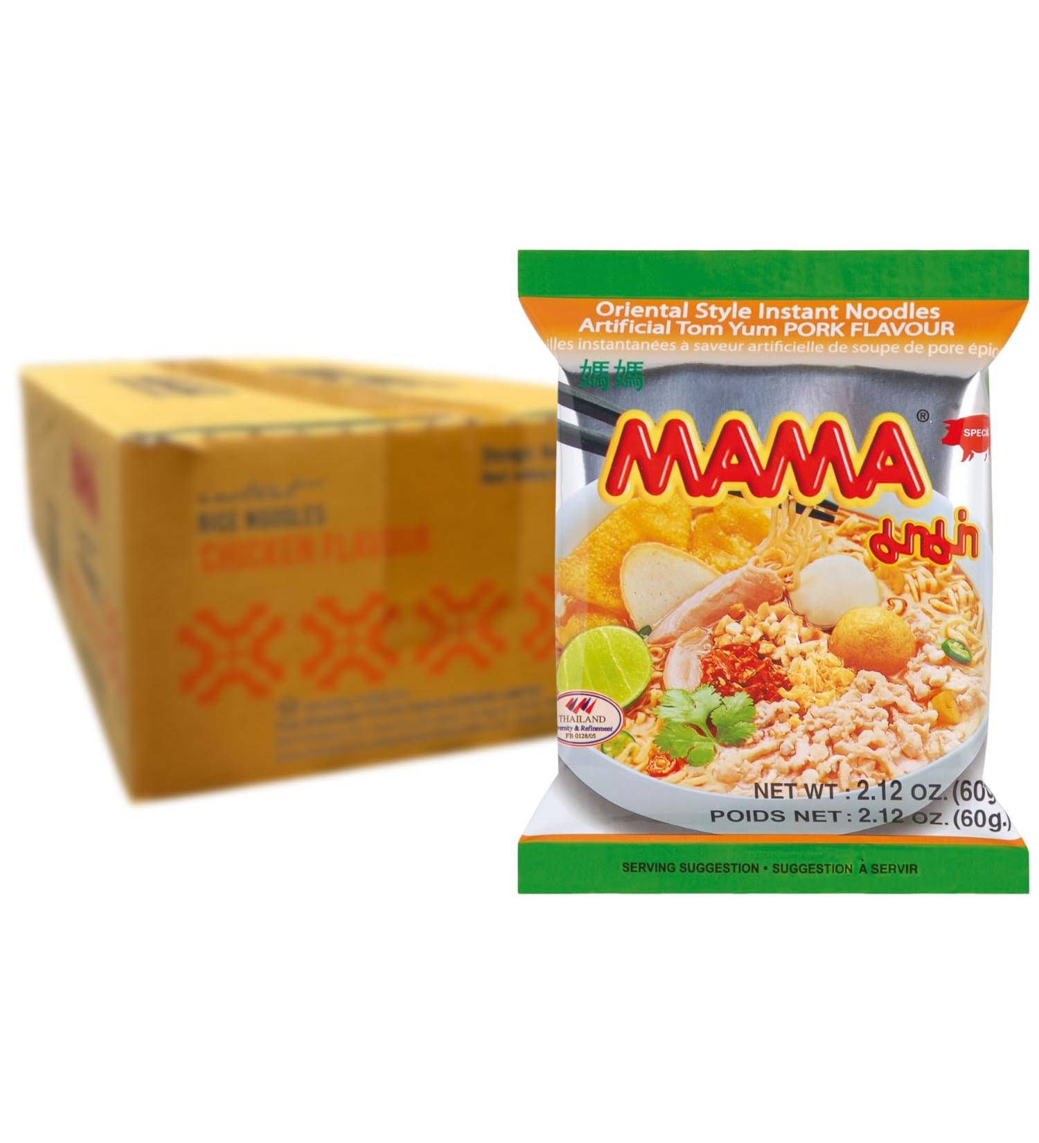 MAMA Instant Noodles Tom Yum Pork 30x60gr 6000 g - Buy Online on GoSupps.com
