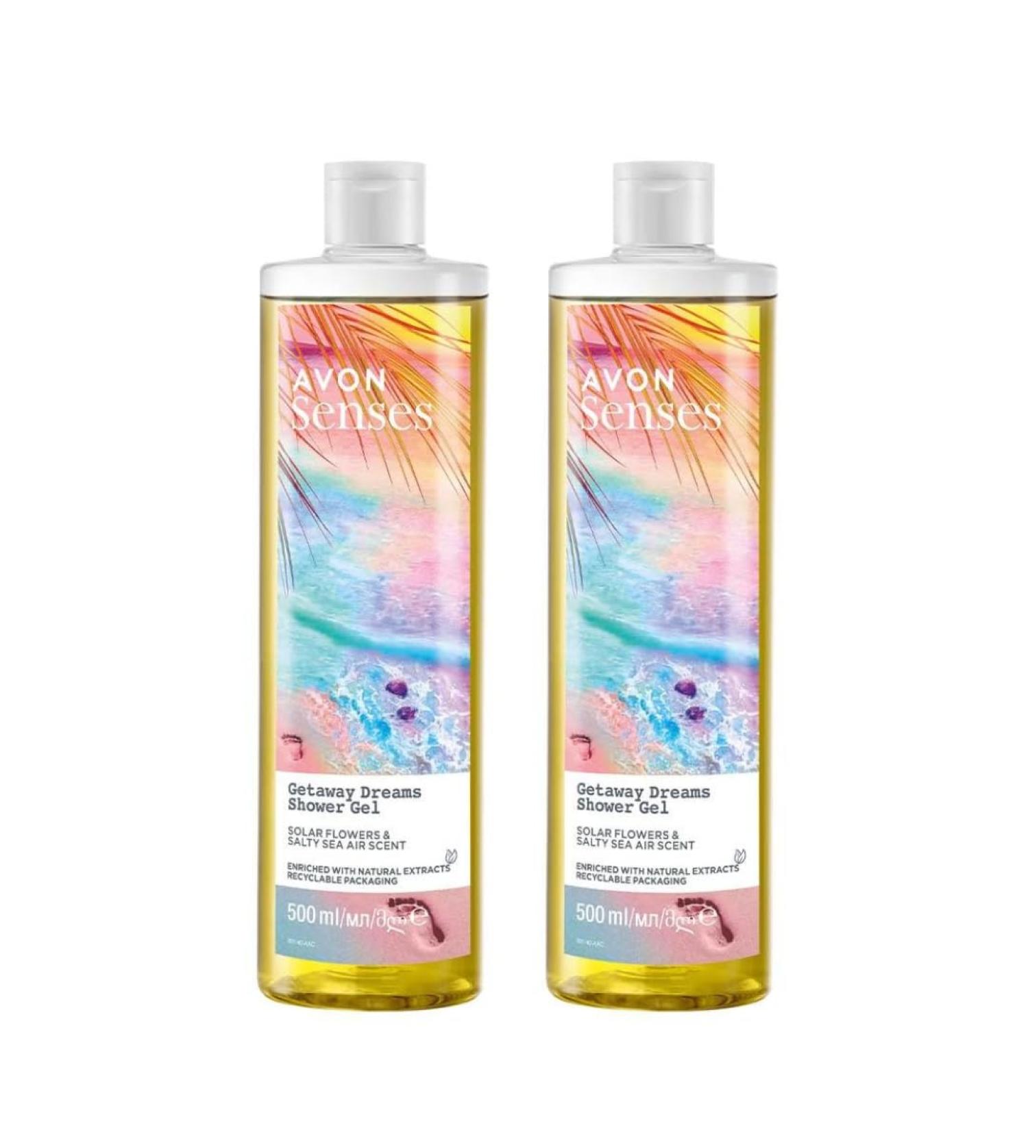 Avon Senses Getaway Shower Gel 500ml set of two