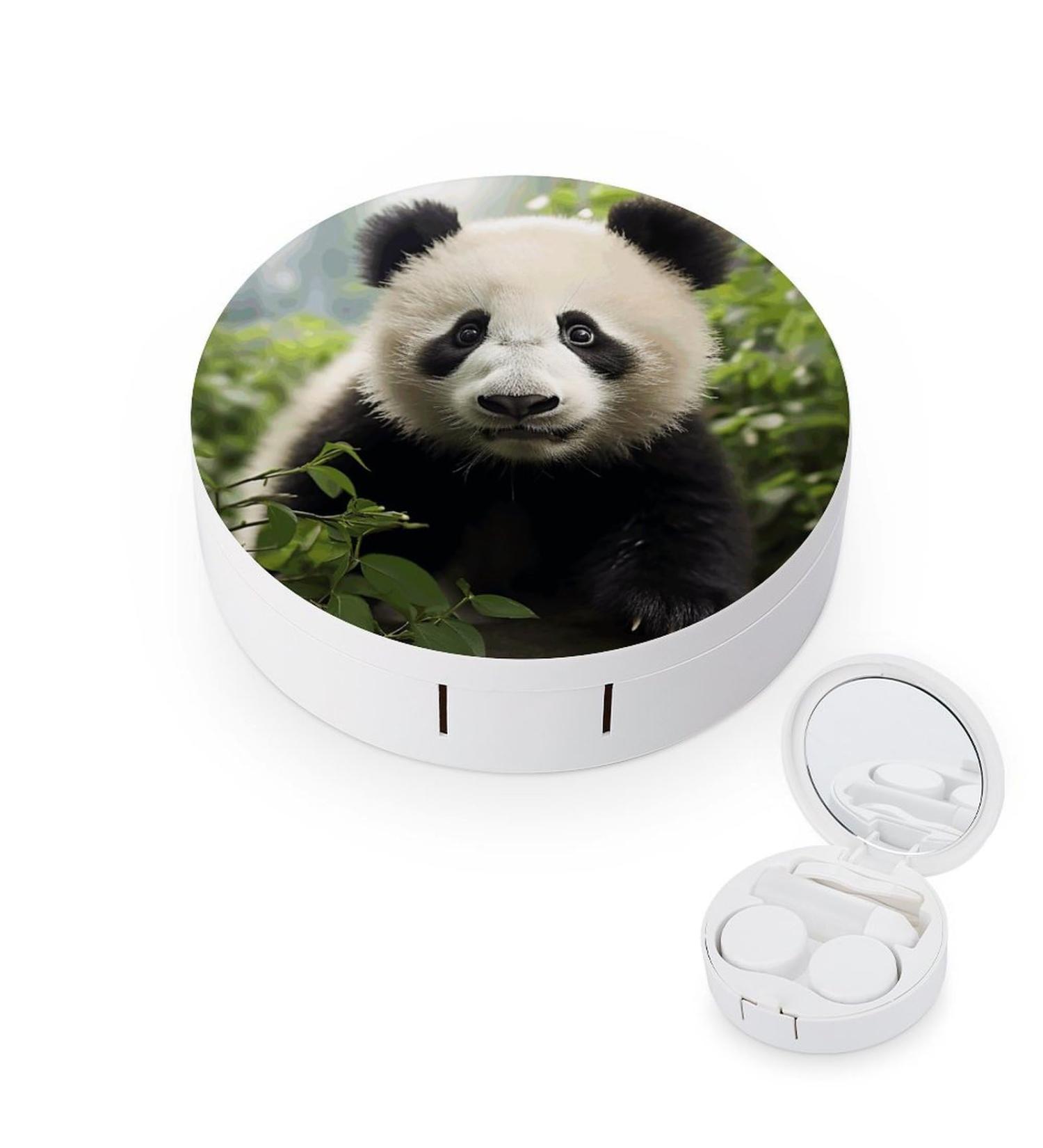 Cute Panda Bear Contact Lens Case | Travel-Friendly Lens Care Box | Plastic Contact Lens Storage - Buy Online on GoSupps.com