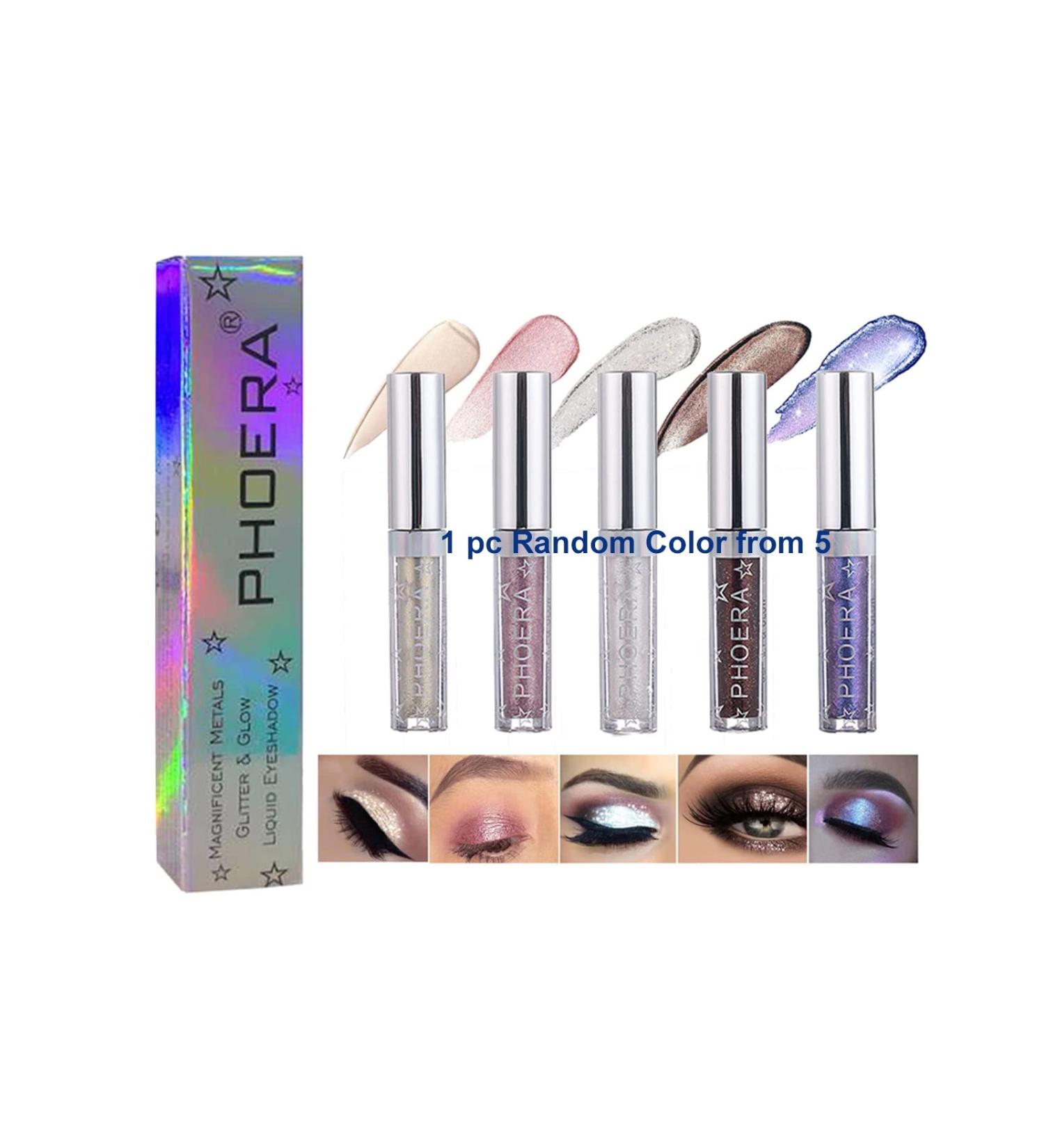 Hotiary Waterproof Glitter Liquid Eyeshadow - 12 Colors Long Lasting Metallic Pigments - Sparkling Eye Shadow Set - Eyeliner Kit - Gift - Buy Online on GoSupps.com