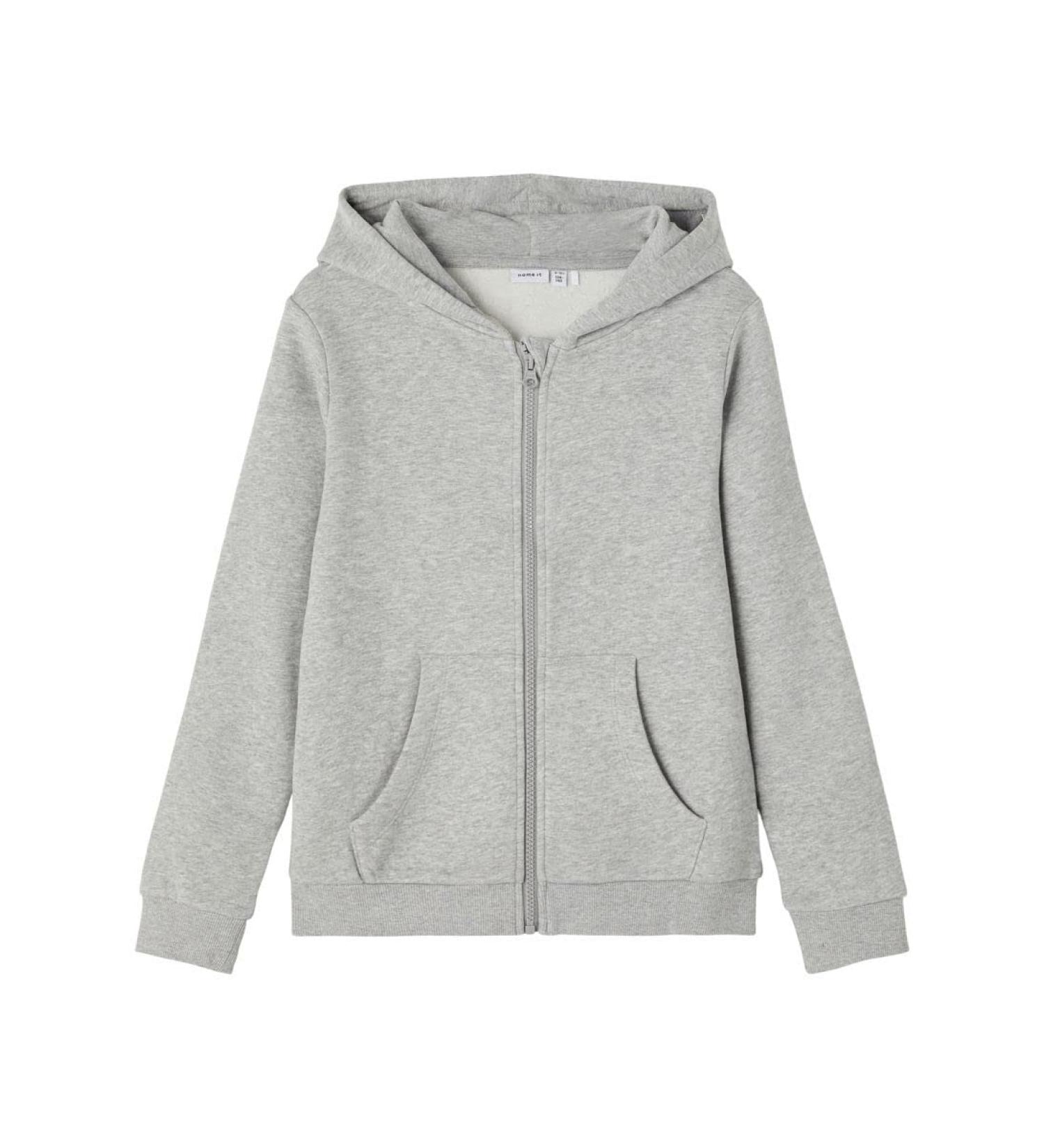 Buy NAME IT Girl Sweat Jacket Long Sleeve 116 in Grey Melange Stylish & Comfortable | International Shipping Available - Buy Online on GoSupps.com