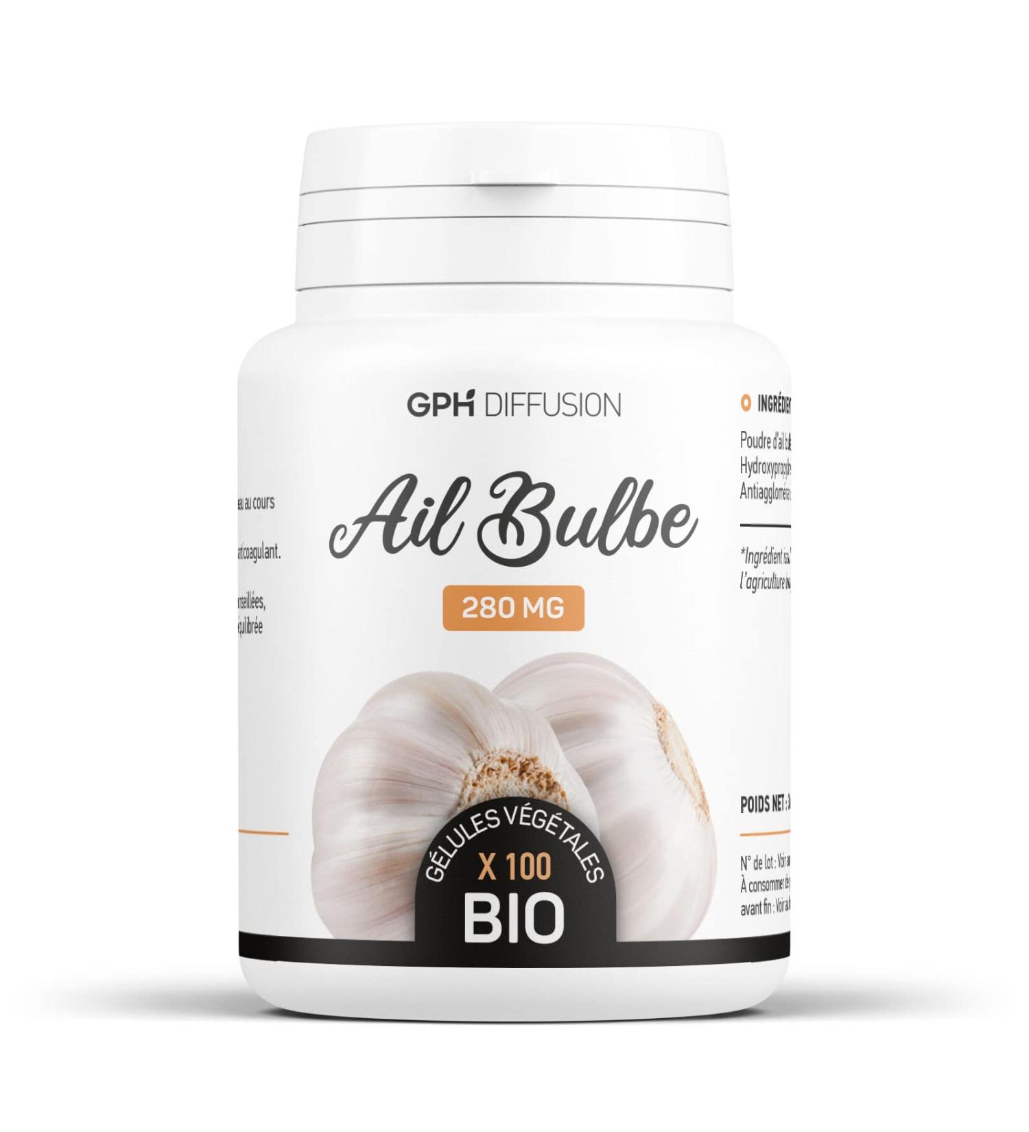 Garlic Bulb Organic - 280 mg - 100 Vegetable Capsules - Buy Online on GoSupps.com