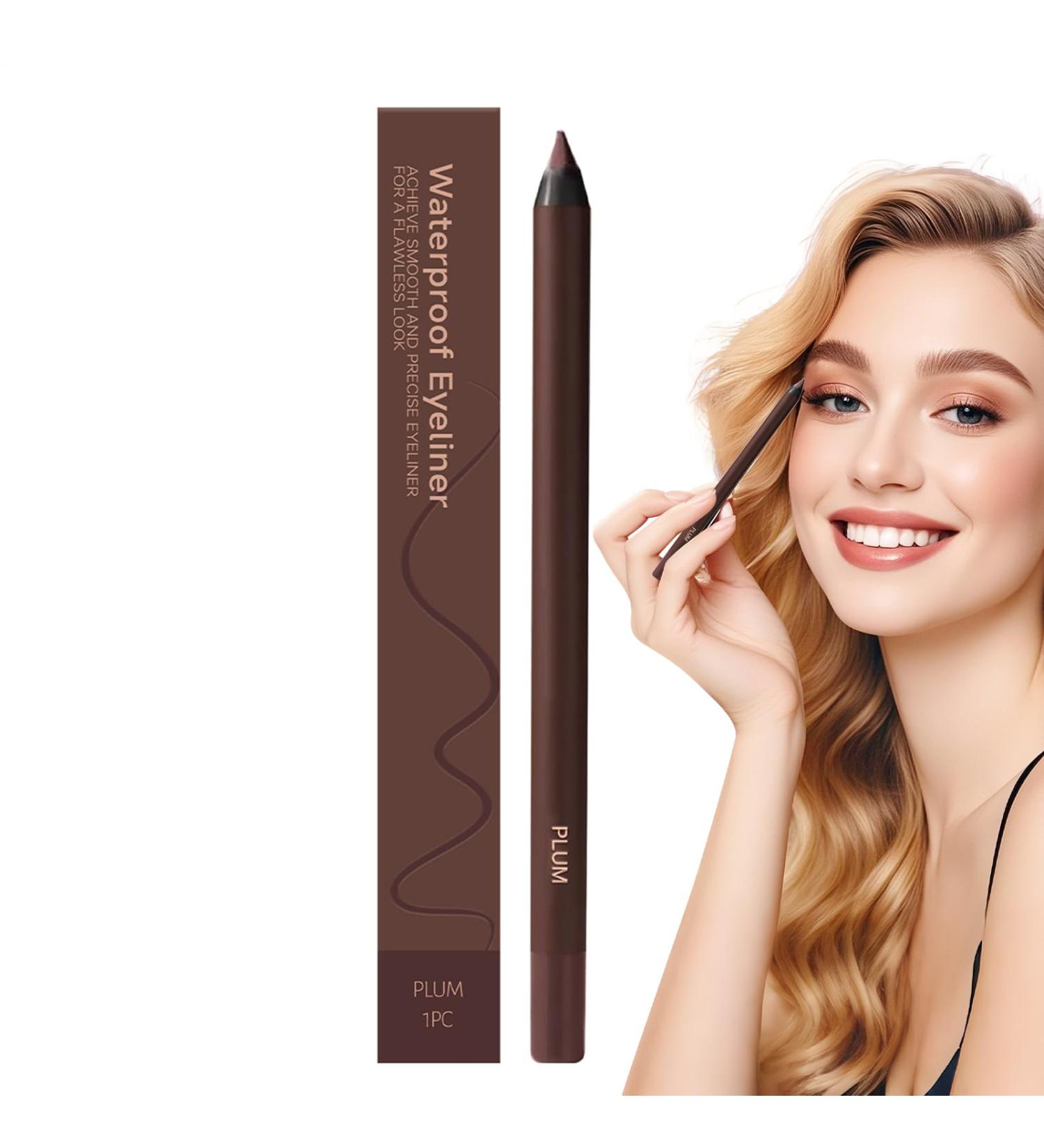Crayons Eye Liner - 2 En 1 24 Heures R sistant Aux Traces Crayon Eye-Liner Et Sourcils | Maquillage De Beaut Lisse Et Imperm able Avec Stylo Sourcils Pour Le Voyage Natation Soir es Couleur de prune - Buy Online on GoSupps.com