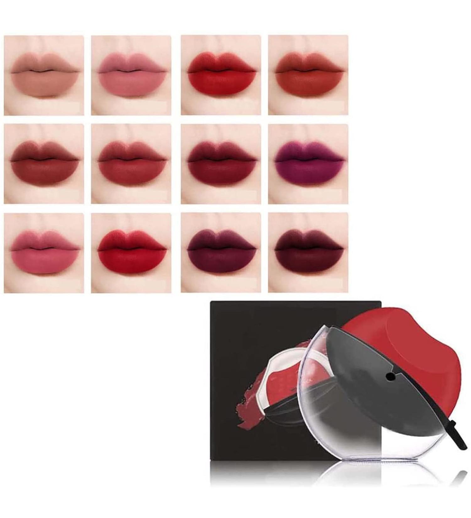 Gokame 12PC Matt Liquid Lipstick Set - Long-Lasting Waterproof Non-Stick Velvet Matte Lip Gloss for Effortless Makeup - Buy Online on GoSupps.com