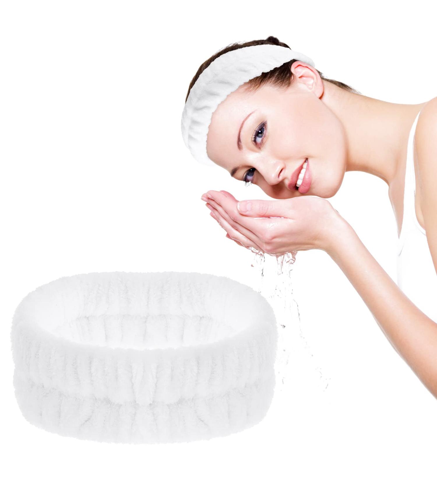 WLLHYF Spa Facial Headband - Terry Cloth Hair Band for Women - White - Buy Online on GoSupps.com