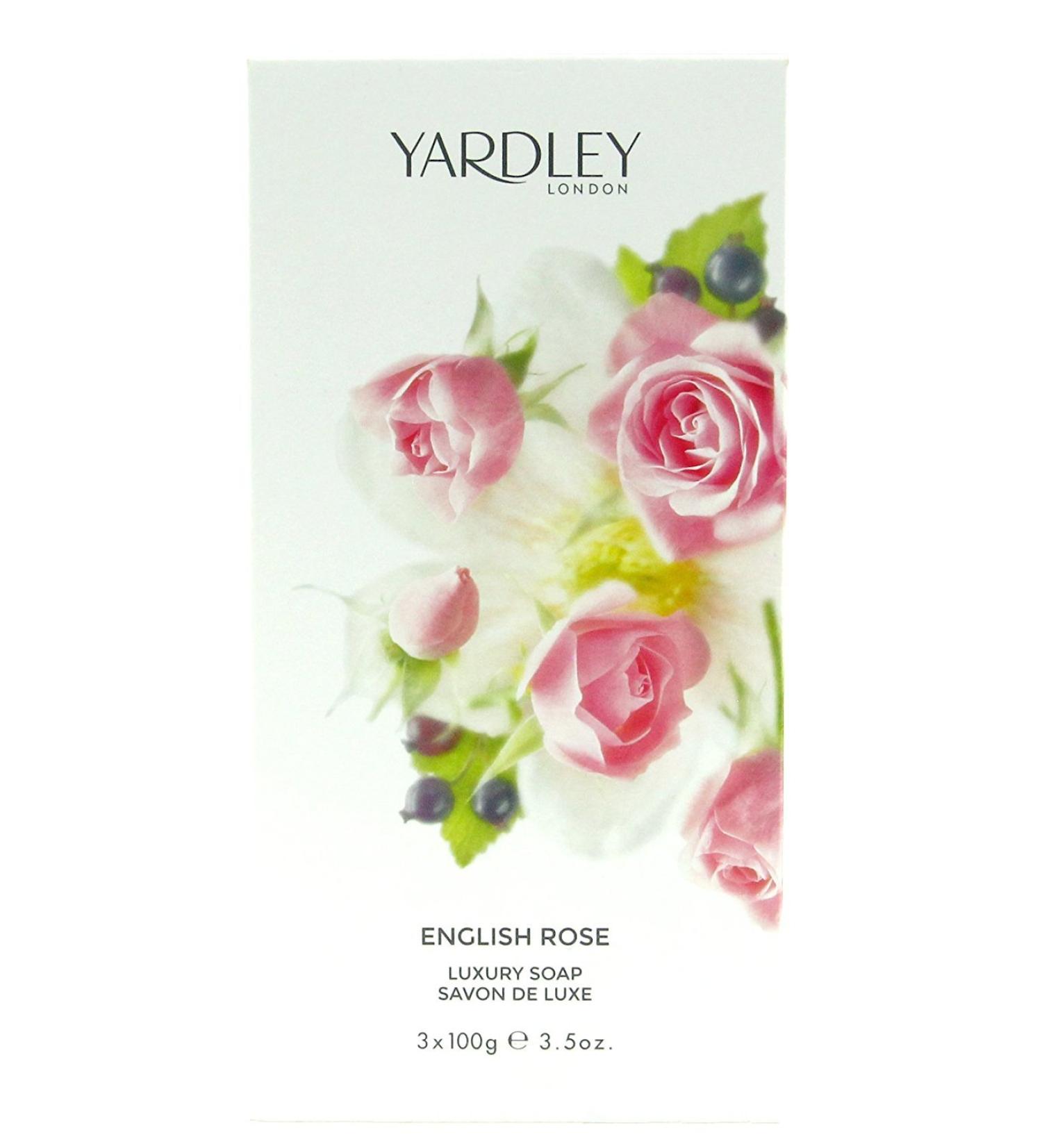 Yardley Yardley of London English Rose 3 Luxury Soap Bars - 3.5 Oz Made in England by Yardley