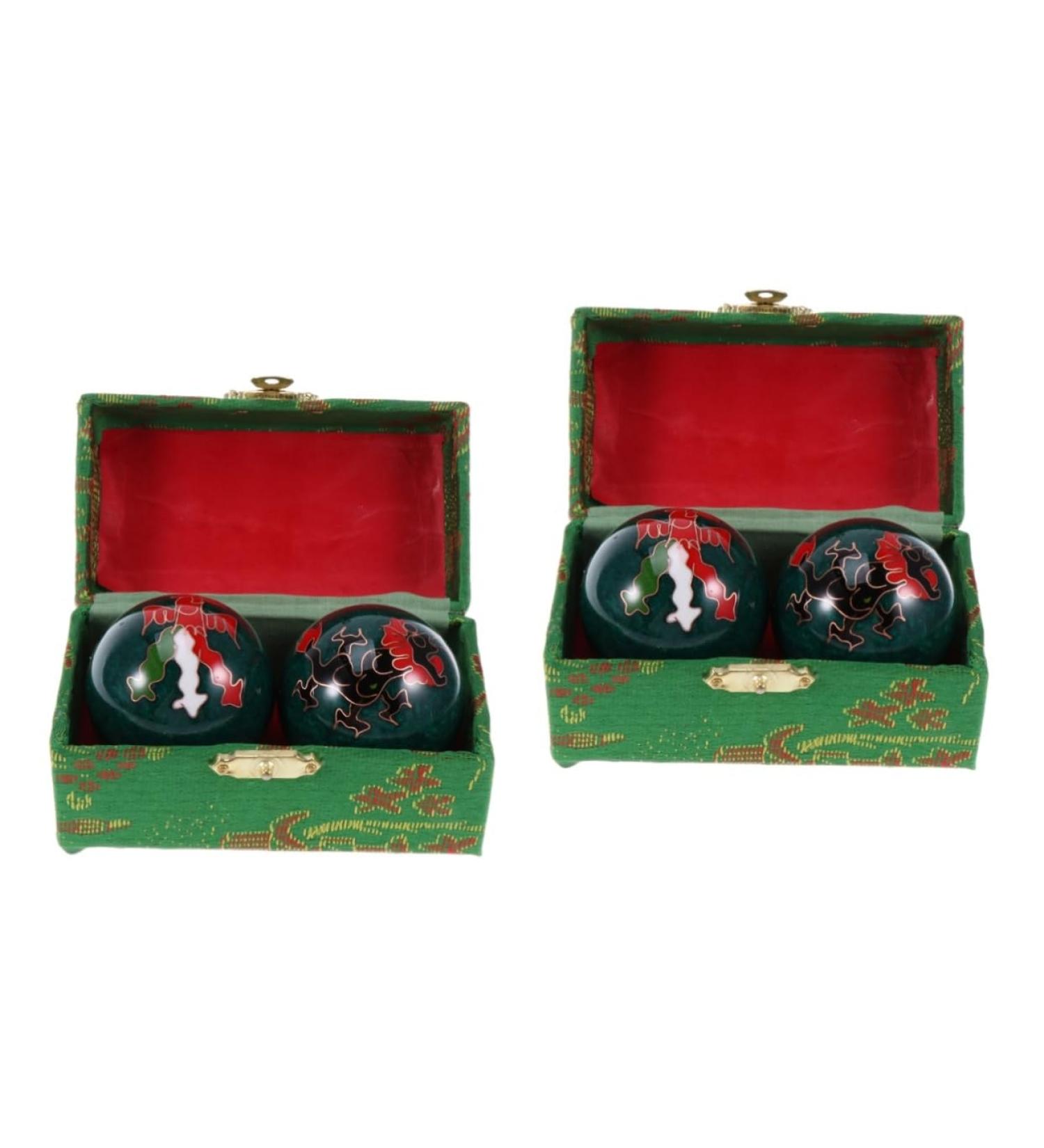 Solustre Baoding Balls - Fun Flush Sponge Holder & Fitness Massage Tool | Cloisonne Handballs for Gym & Relaxation - Buy Online on GoSupps.com