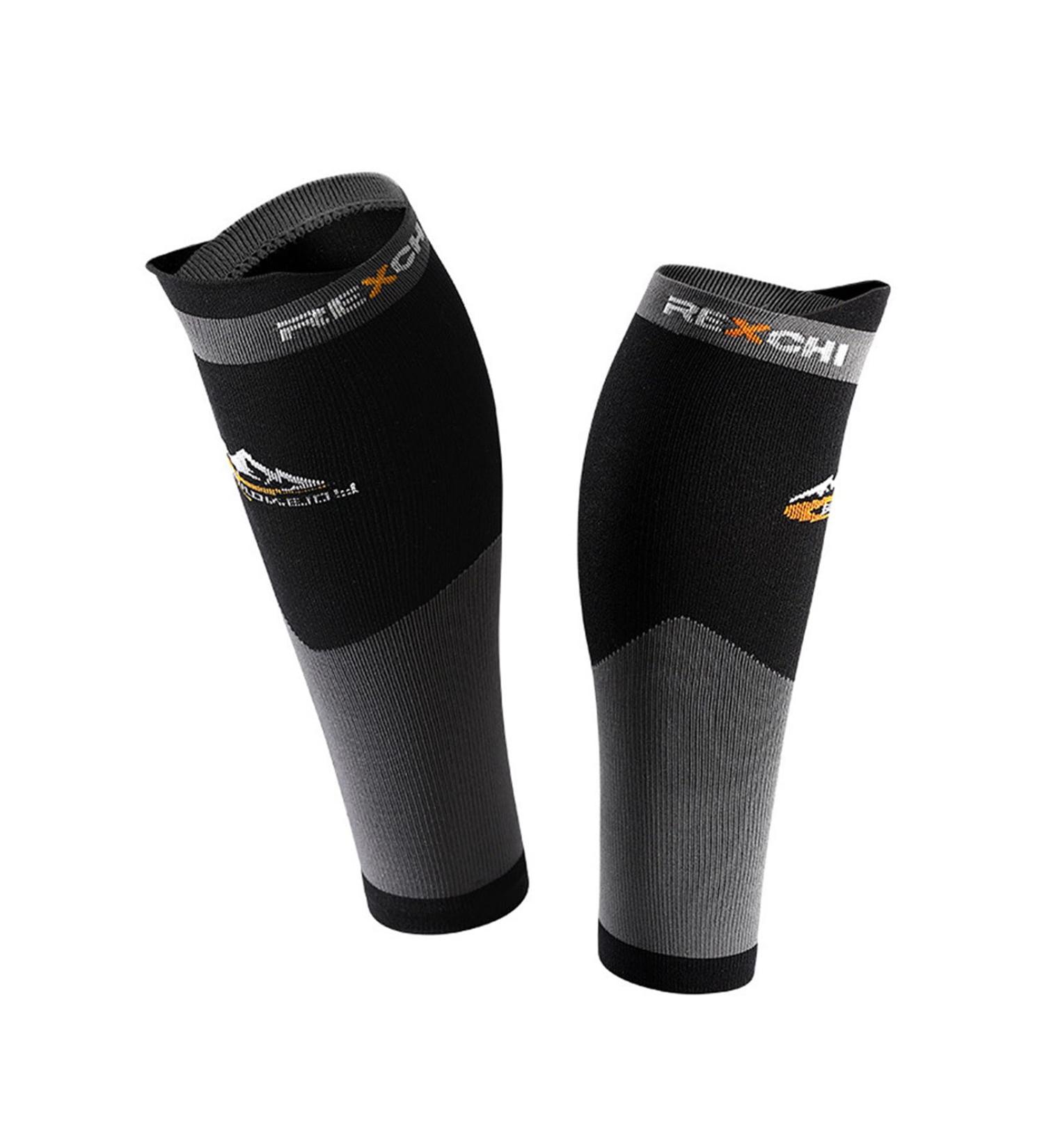 Calf Compression Sleeves for Men & Women - Leg Support for Running Cycling & Travel - Gray Calf Brace - Buy Online on GoSupps.com
