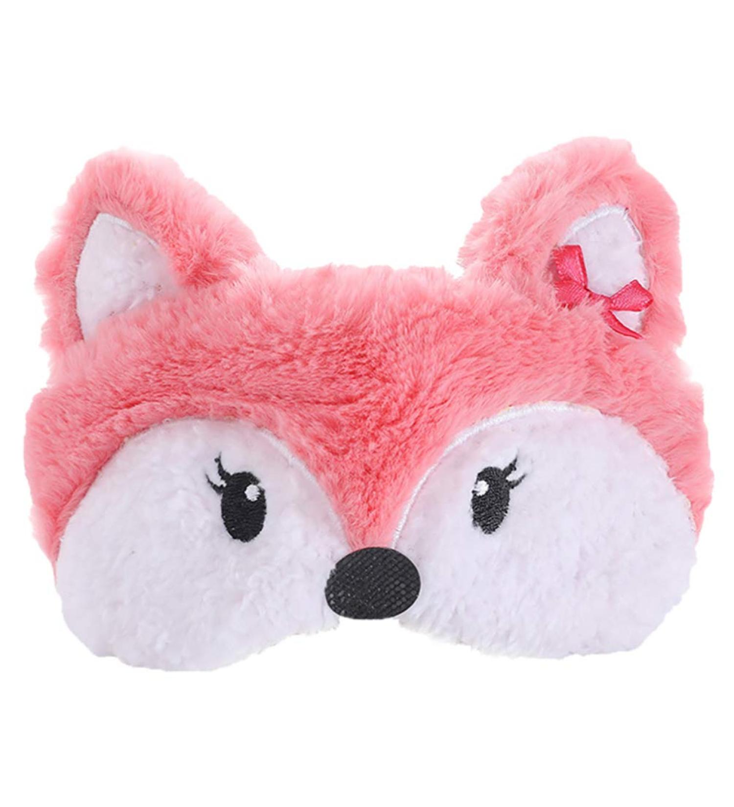 Healifty Plush Fox Sleeping Eye Cover - Cute Novelty Cartoon Animal Blindfold for Men, Women, Kids - Buy Online on GoSupps.com